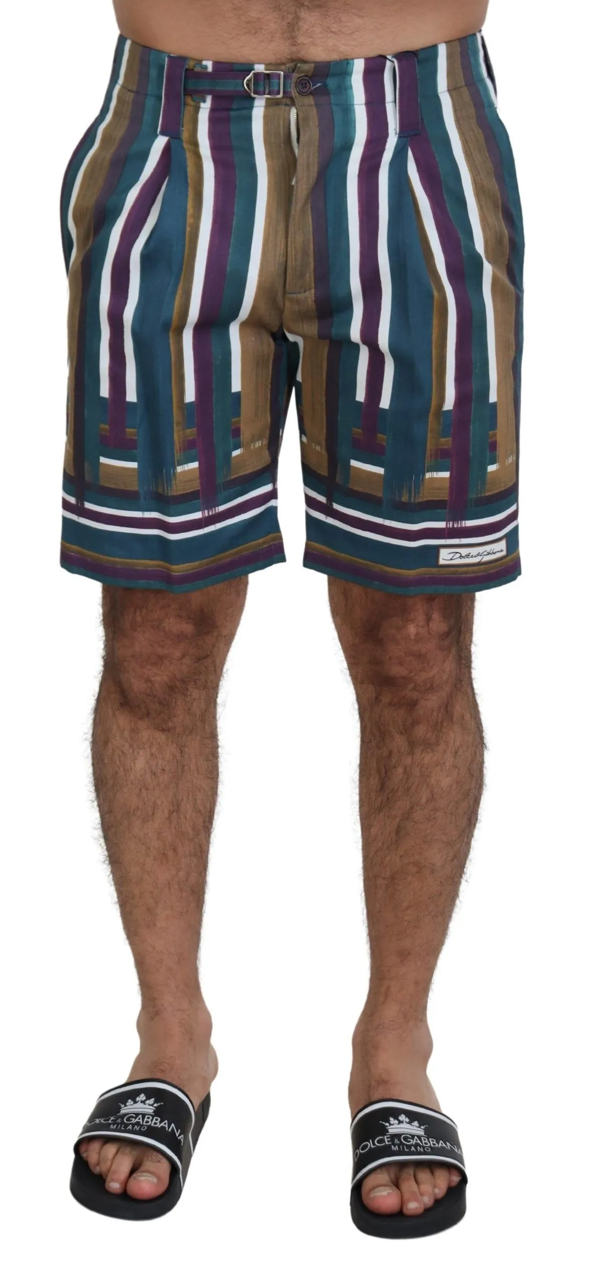 Dolce & Gabbana Men's Chic Multicolor Chino Shorts - Regular Fit