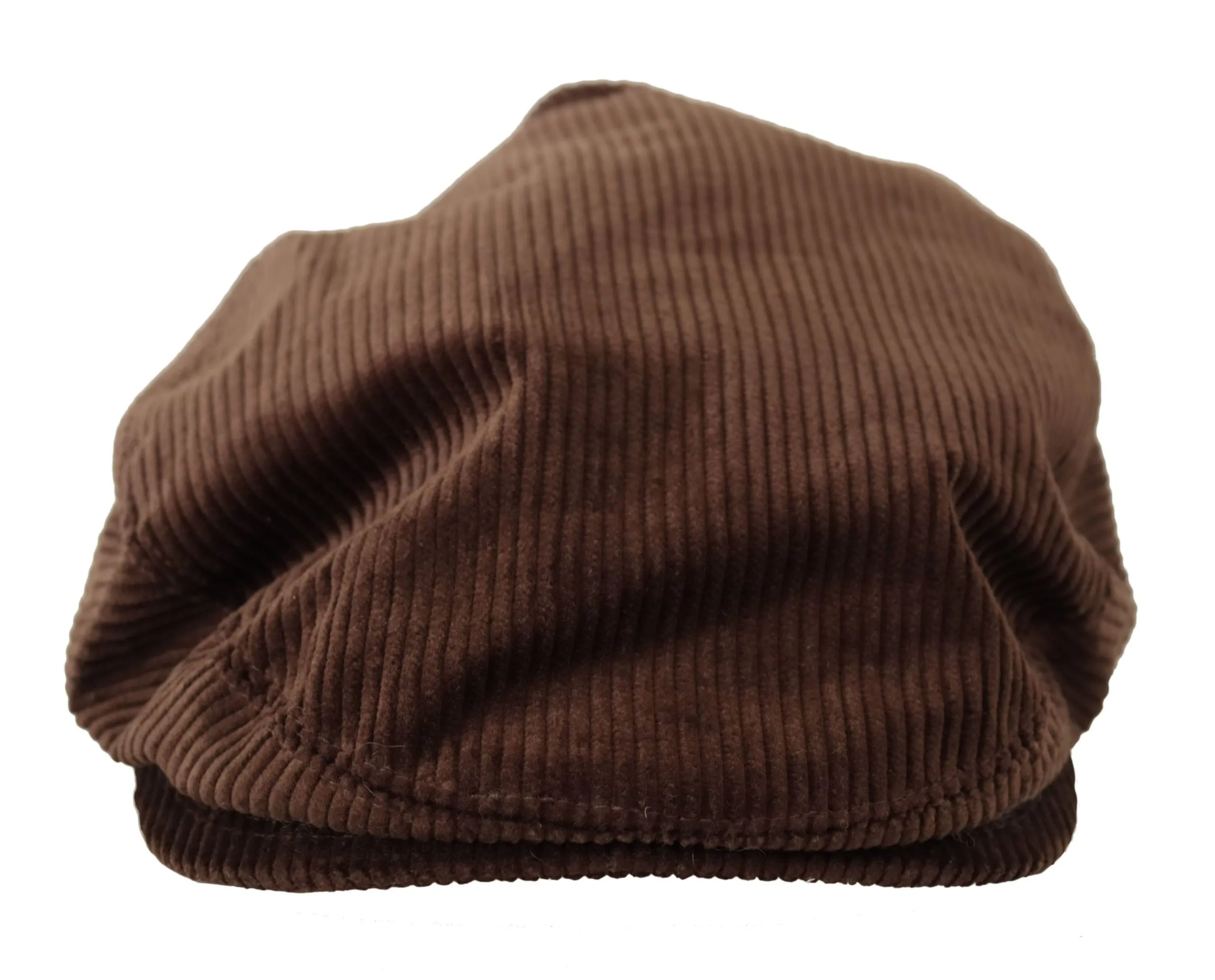 Dolce & Gabbana Men's Elegant Cotton Newsboy Hat in Rich Brown