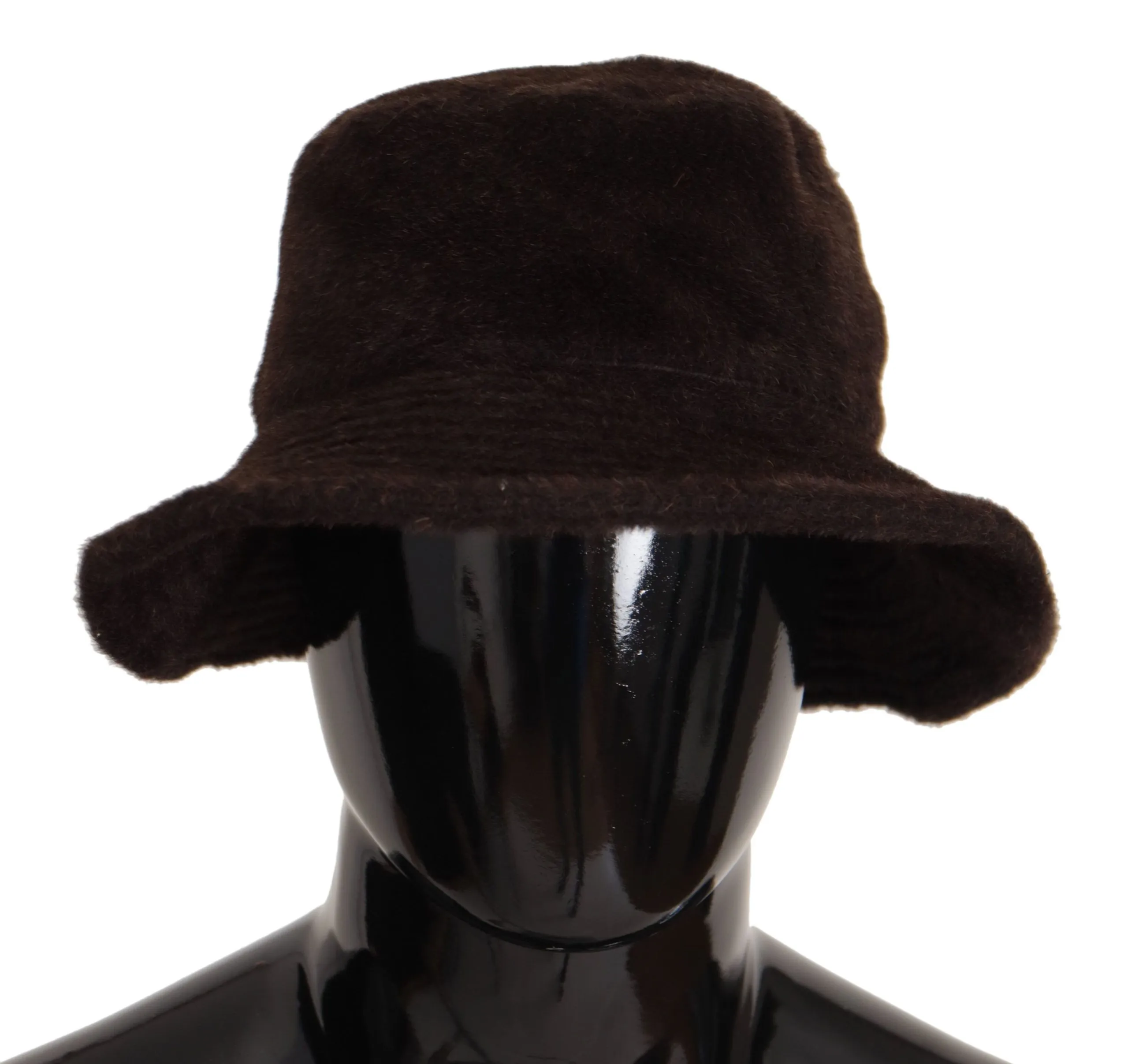 Dolce & Gabbana Men's Elegant Alpaca Wool Brown Bucket Hat