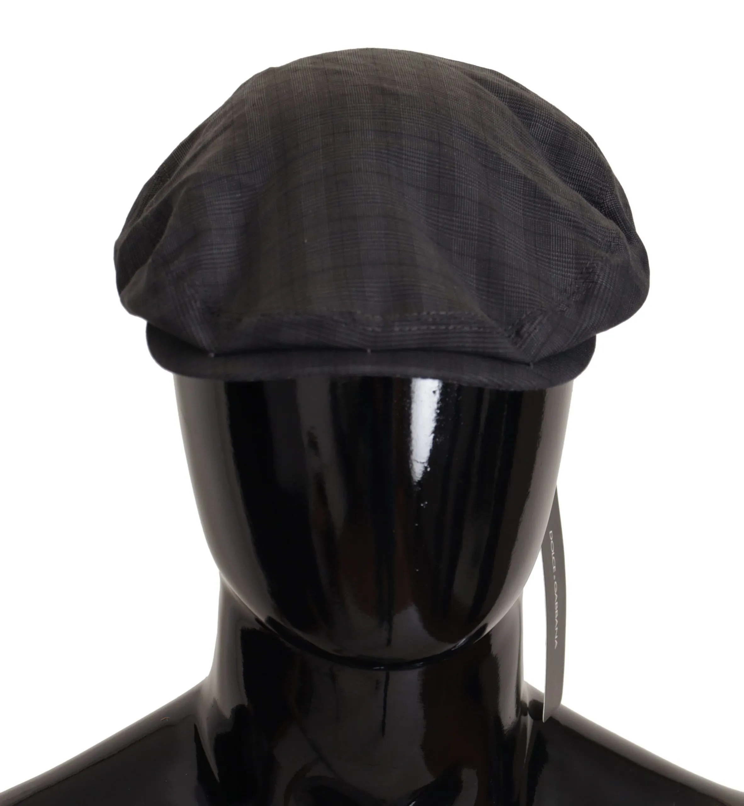 Dolce & Gabbana Men's Chic Newsboy Cap in Gray Linen Blend
