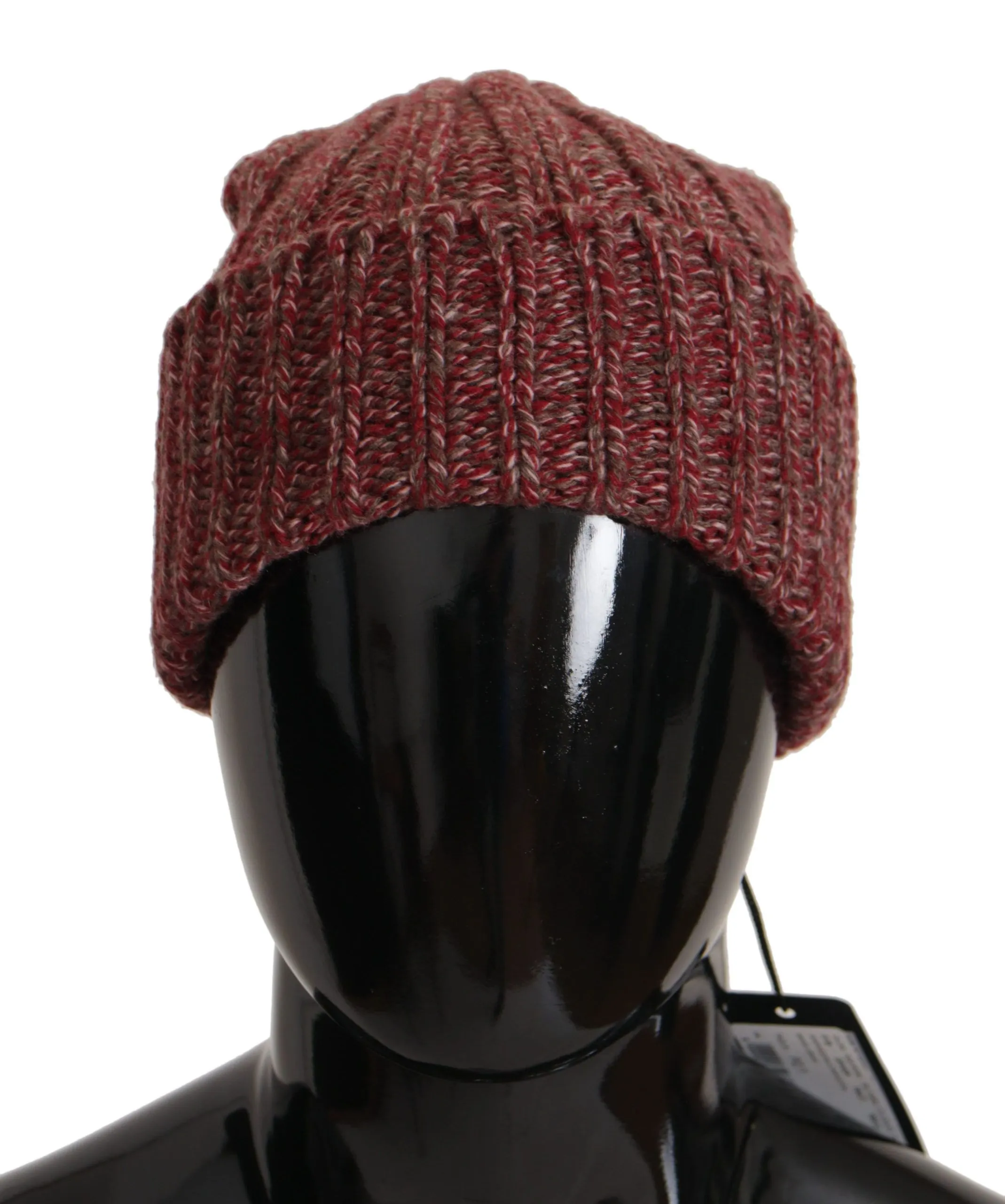 Dolce & Gabbana Men's Bordeaux Cashmere Blend Beanie Hat