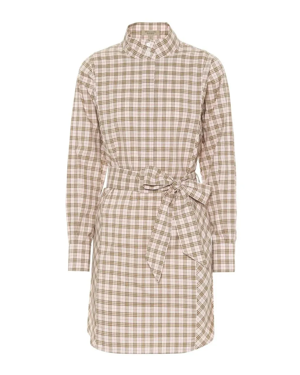 Burberry Women's Iconic Check Cotton Shirt Dress in Sweet Pink