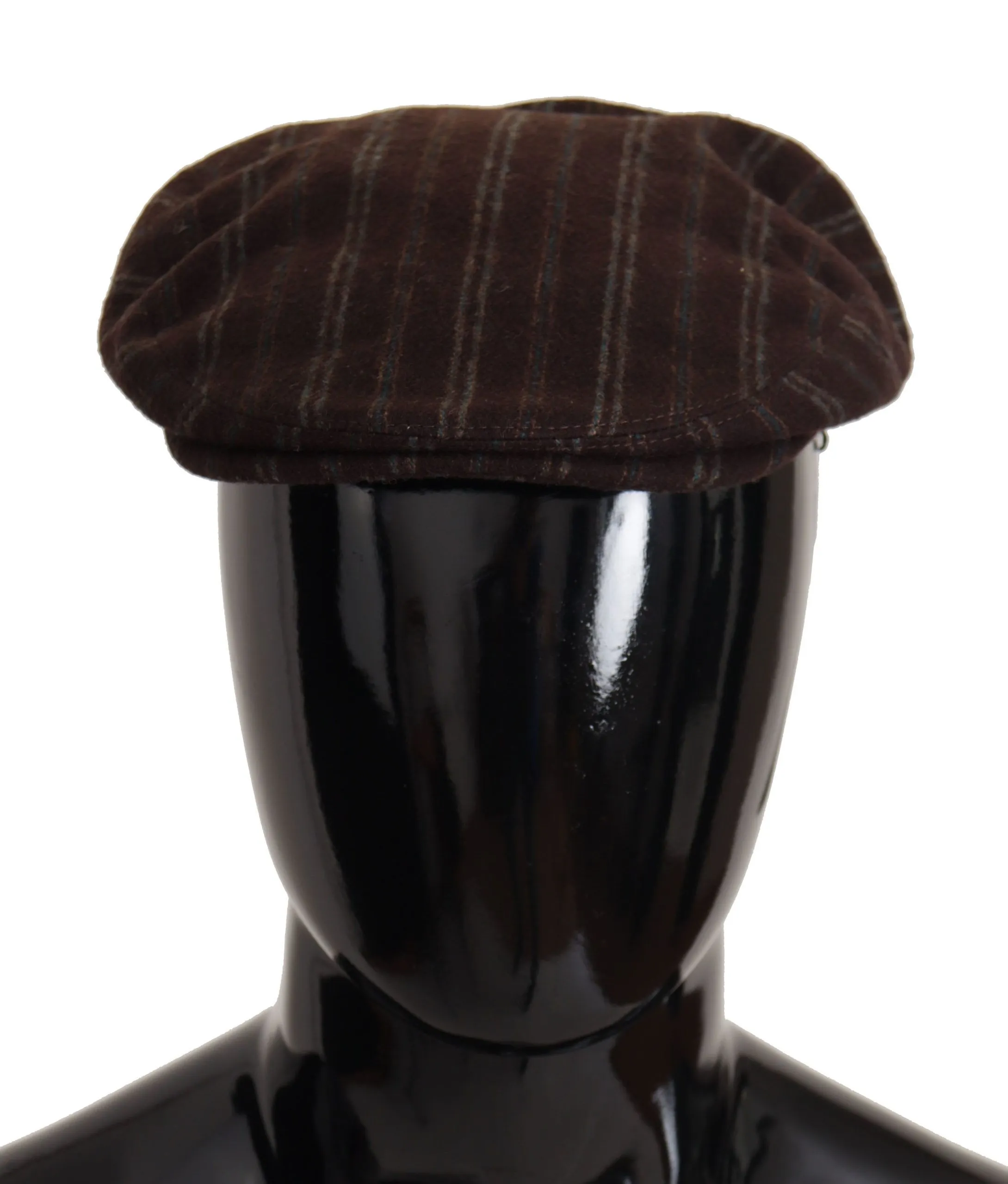 Dolce & Gabbana Men's Elegant Striped Wool Blend Newsboy Cap