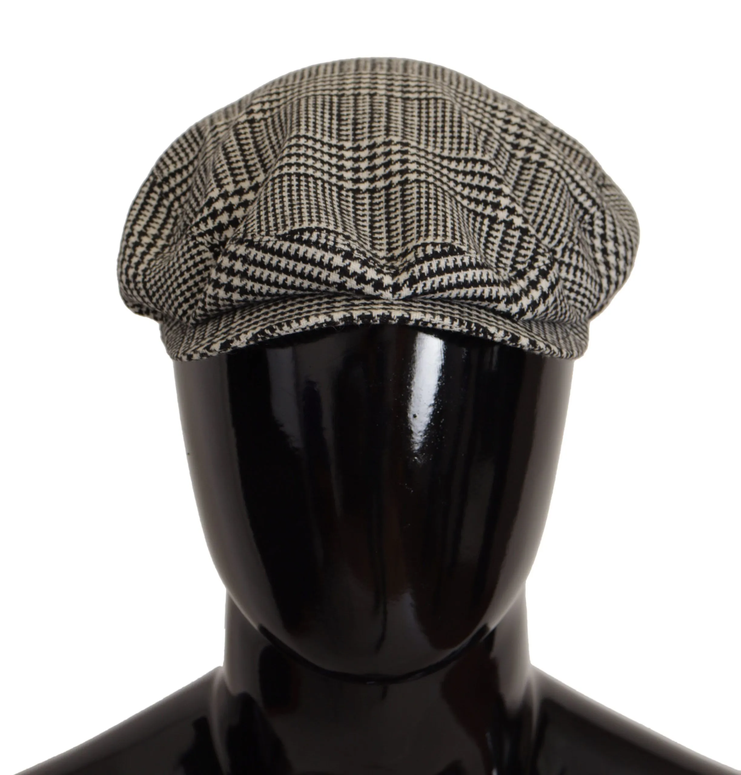 Dolce & Gabbana Men's Elegant Houndstooth Newsboy Cap