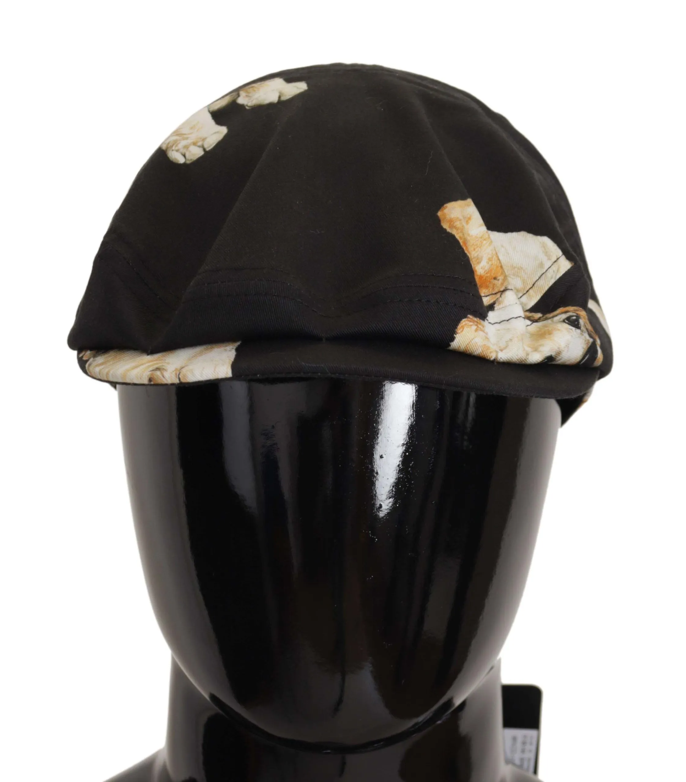 Dolce & Gabbana Men's Elegant Dog Print Newsboy Hat