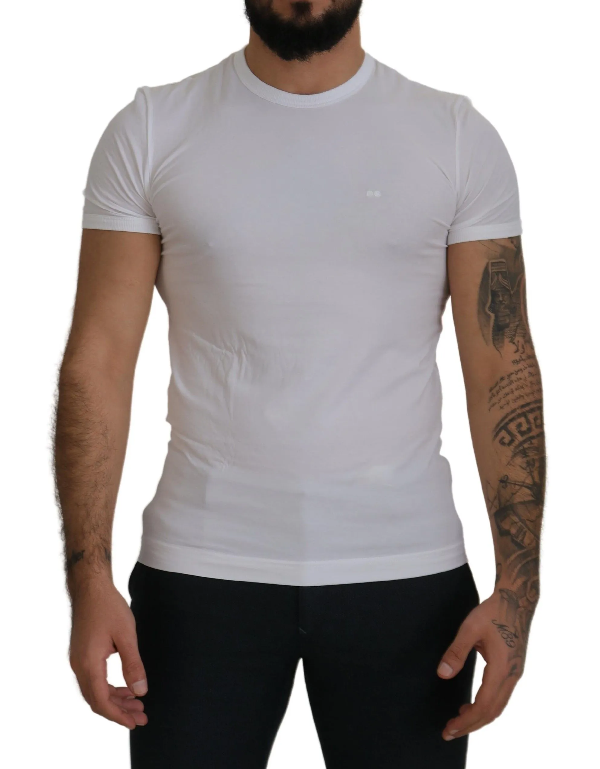 Dolce & Gabbana Men's Elegant Crewneck Cotton Tee
