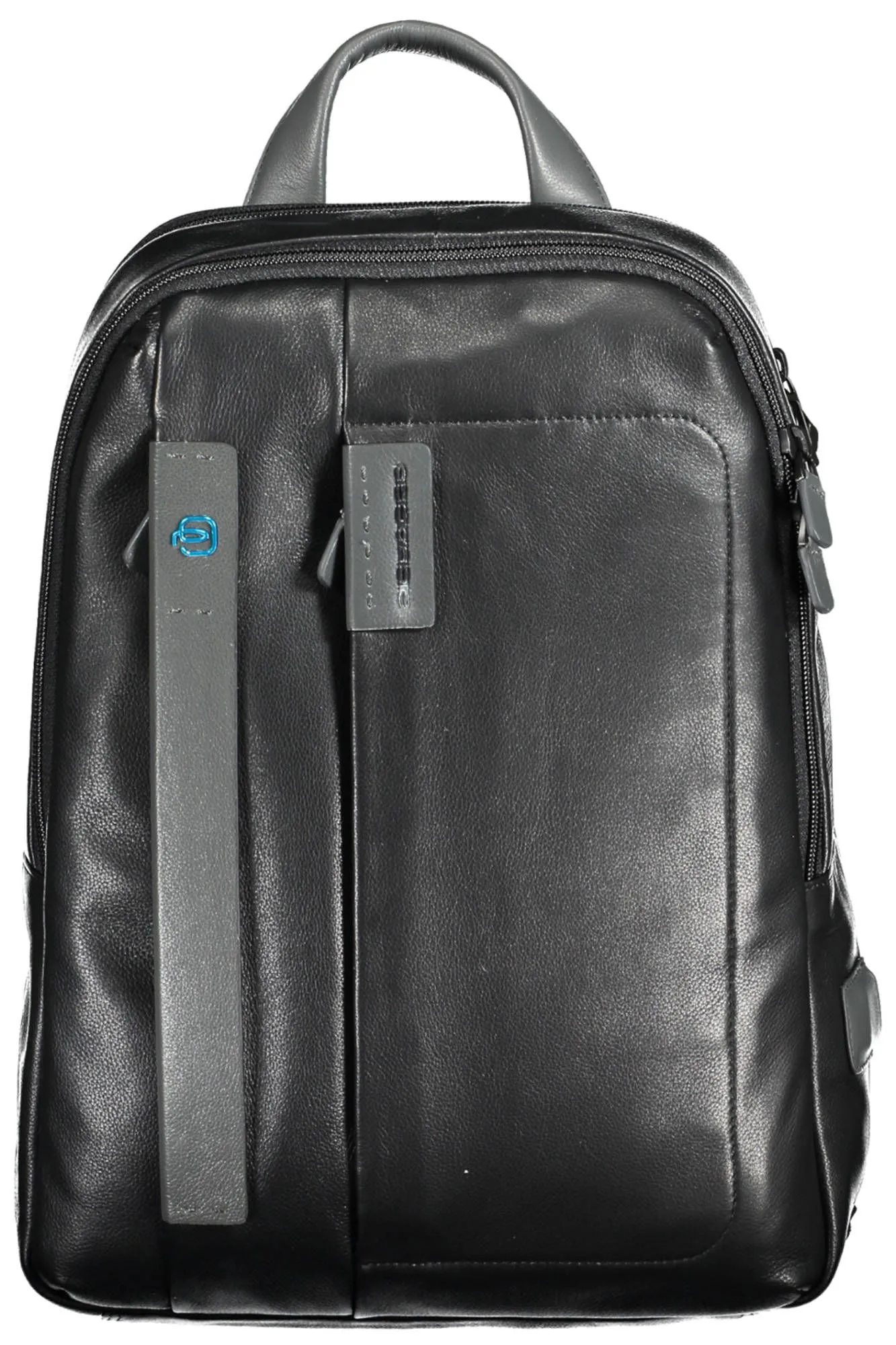 Piquadro Black Leather Men Backpack