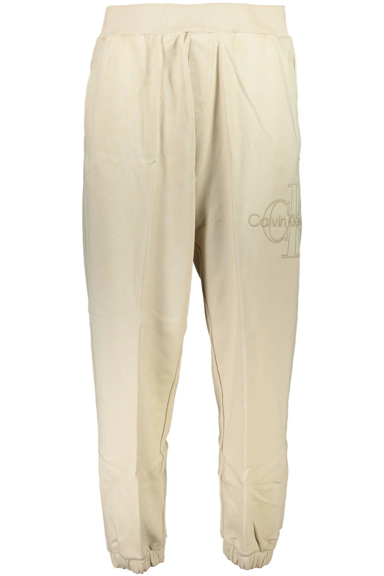 Calvin Klein Beige Cotton Men Trouser