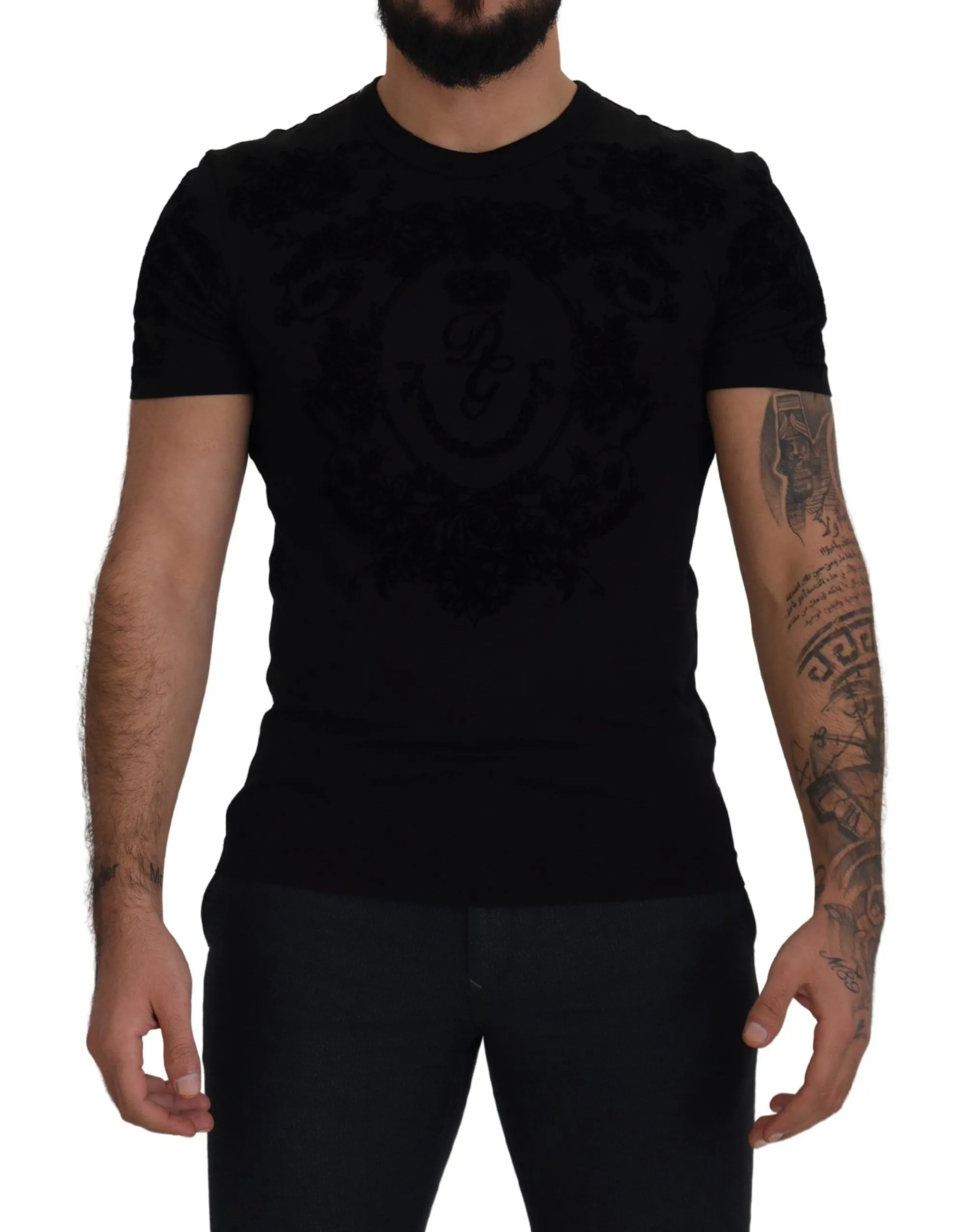 Dolce & Gabbana Men's Elegant Black Cotton Tee