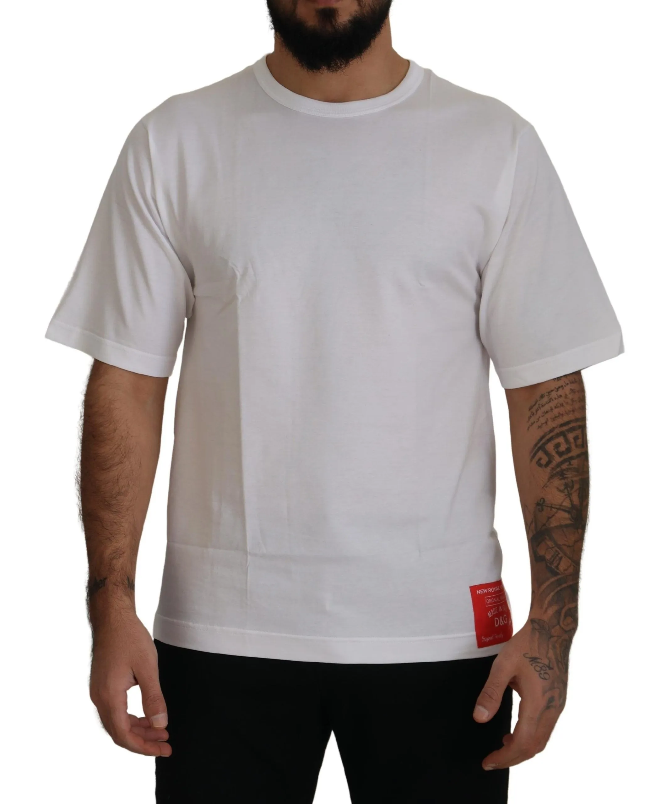 Dolce & Gabbana Men's Elegant Short Sleeve Silk Crewneck Tee