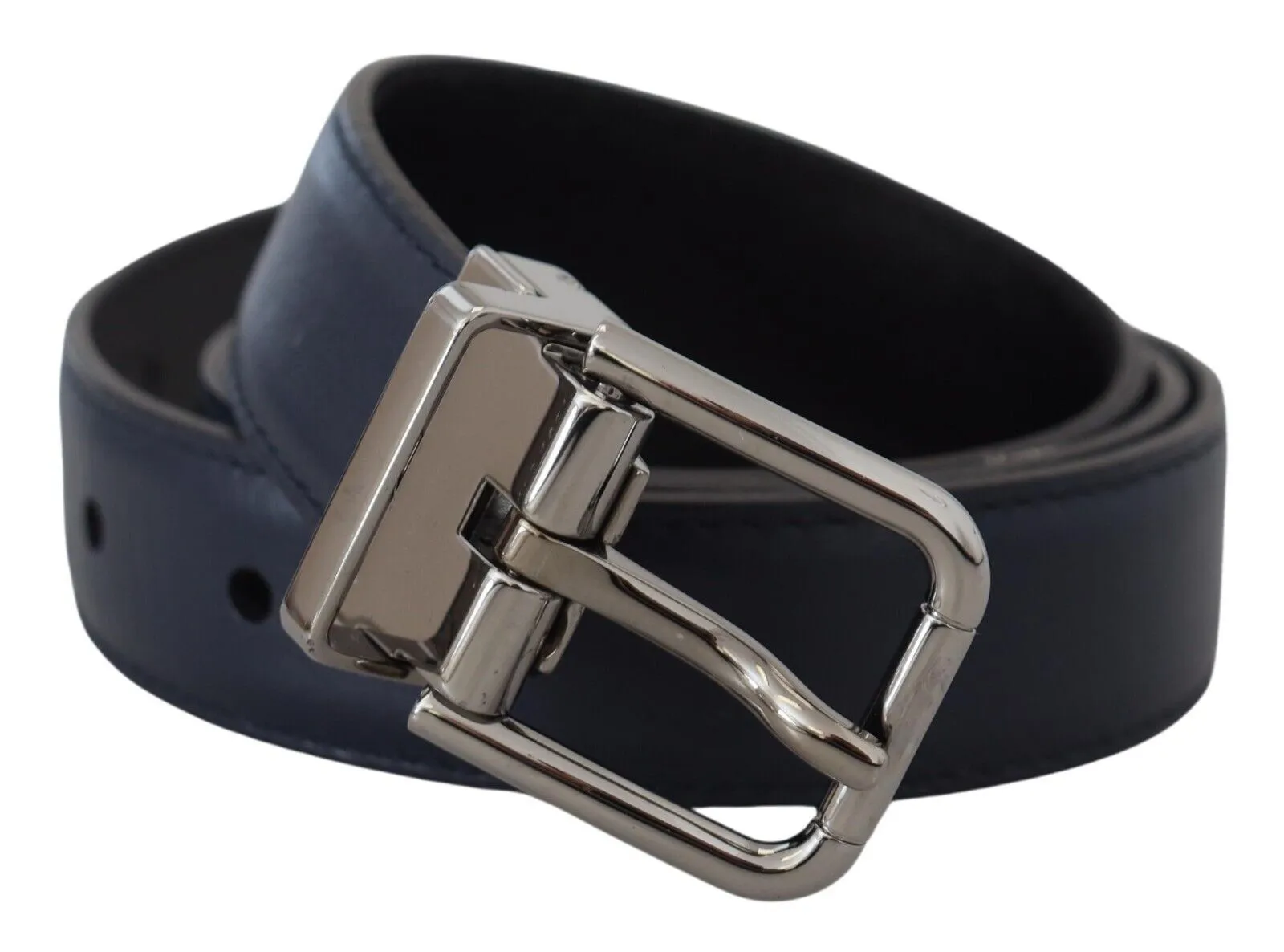 Dolce & Gabbana Men's Elegant Blue Calf Leather Belt