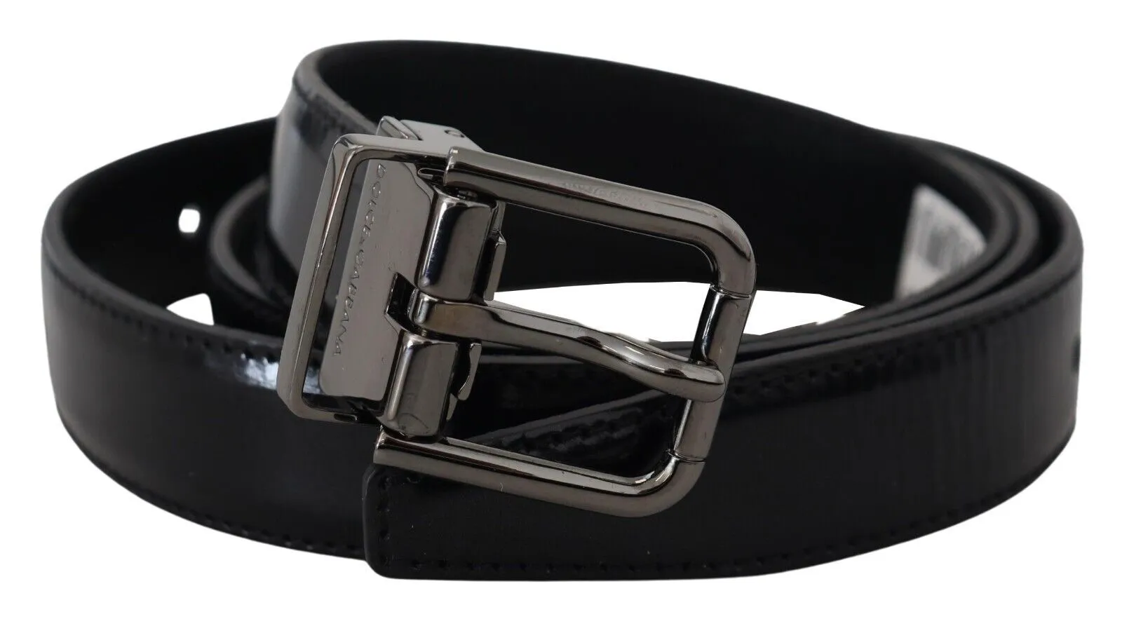Dolce & Gabbana Men's Elegant Leather Belt with Metal Buckle