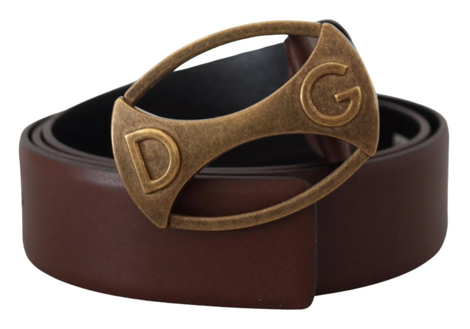 Dolce & Gabbana Men's Elegant Leather Oval Buckle Belt