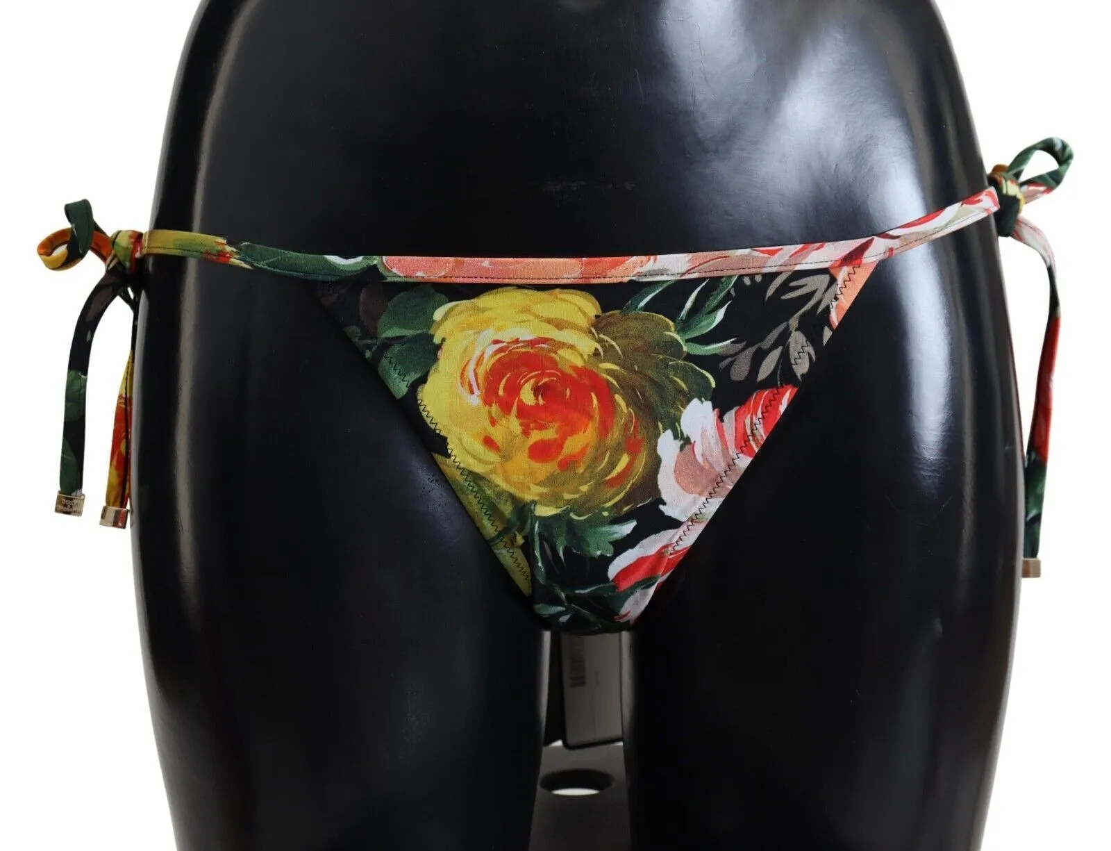 Dolce & Gabbana Women's Elegant Floral Bikini Bottoms - Drawstring Closure