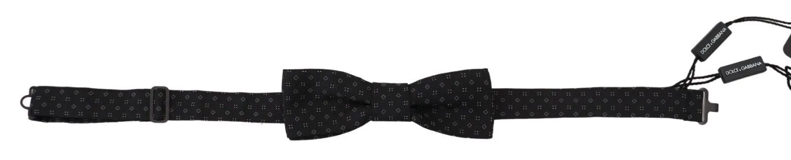 Dolce & Gabbana Men's Exclusive Silk Patterned Black Bow Tie