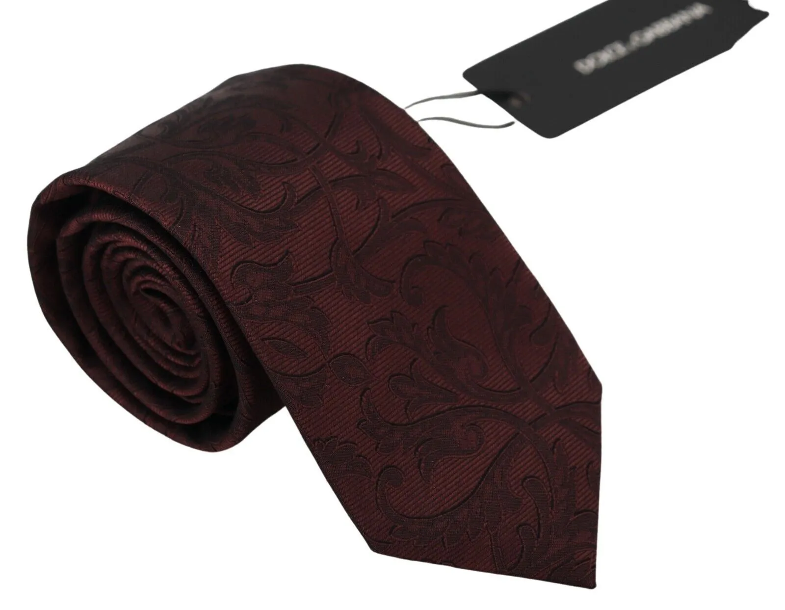 Dolce & Gabbana Men's Elegant Burgundy Silk Bow Tie