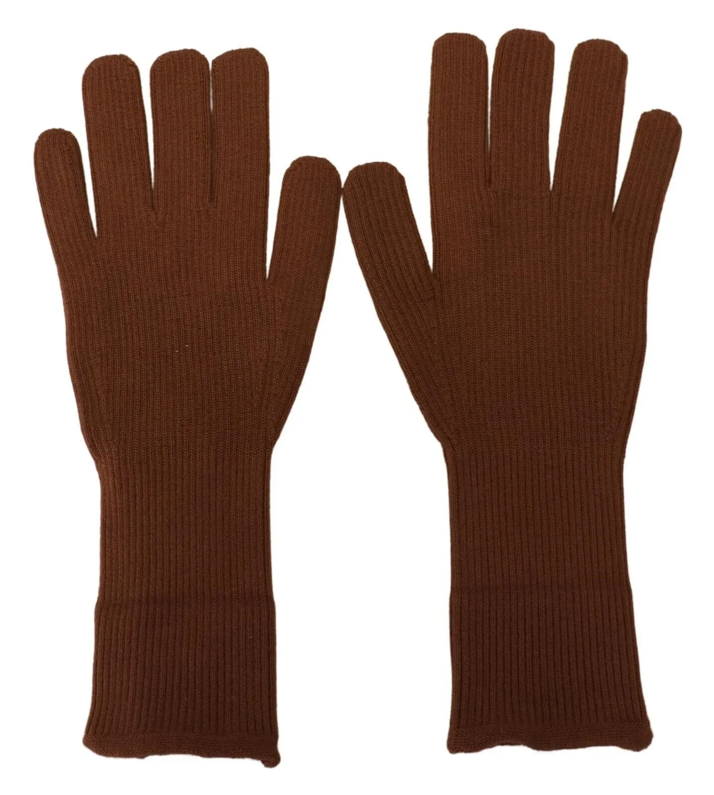 Dolce & Gabbana Men's Elegant Brown Cashmere Winter Gloves
