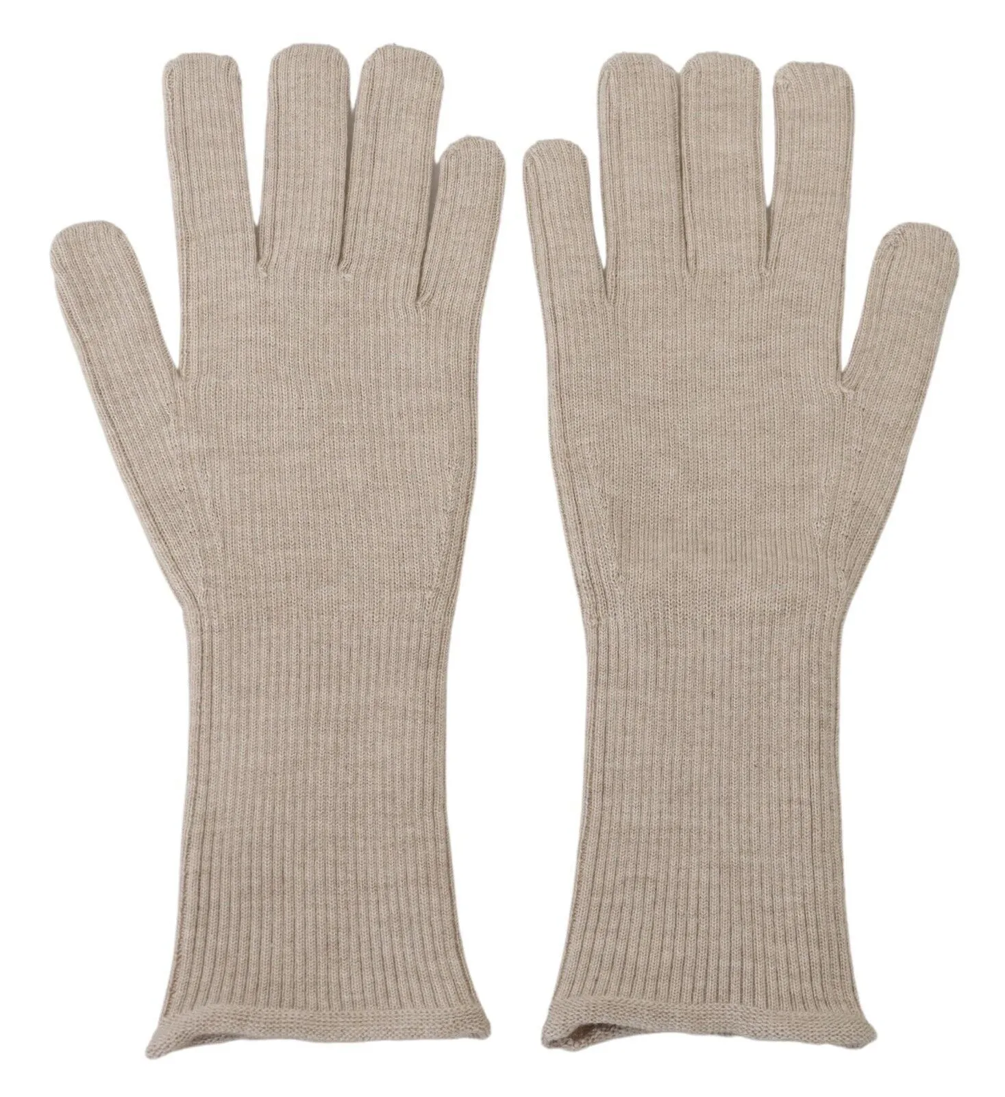 Dolce & Gabbana Men's Elegant Ivory Cashmere-Silk Blend Gloves