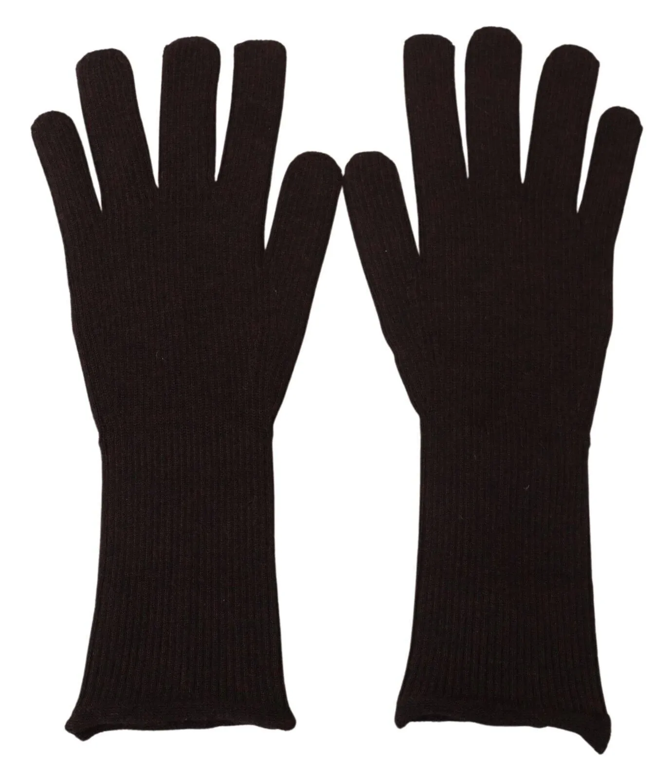 Dolce & Gabbana Men's Elegant Silk Cashmere Brown Gloves