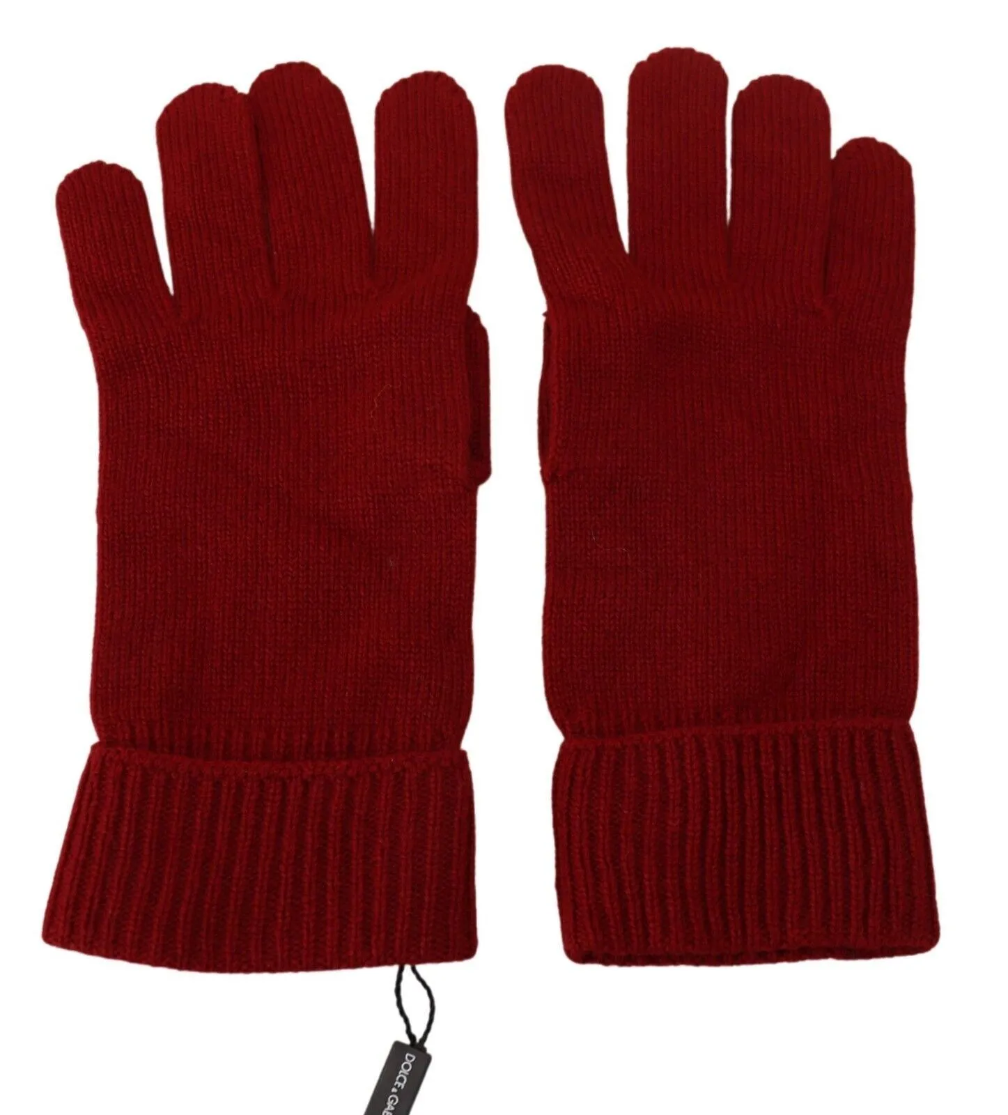 Dolce & Gabbana Men's Elegant Red Cashmere Winter Gloves