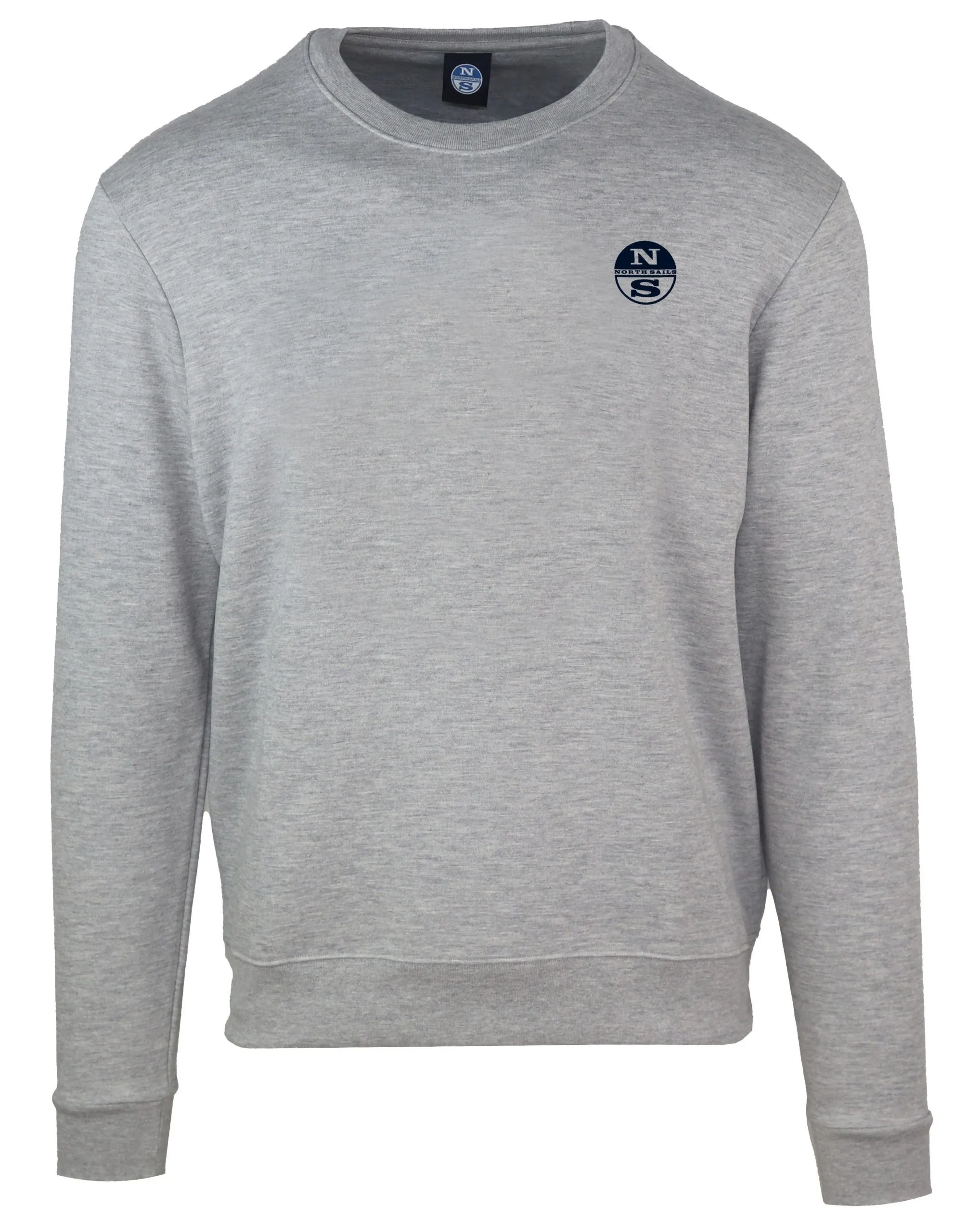 North Sails Men's Melange Gray Logo Crewneck Sweatshirt