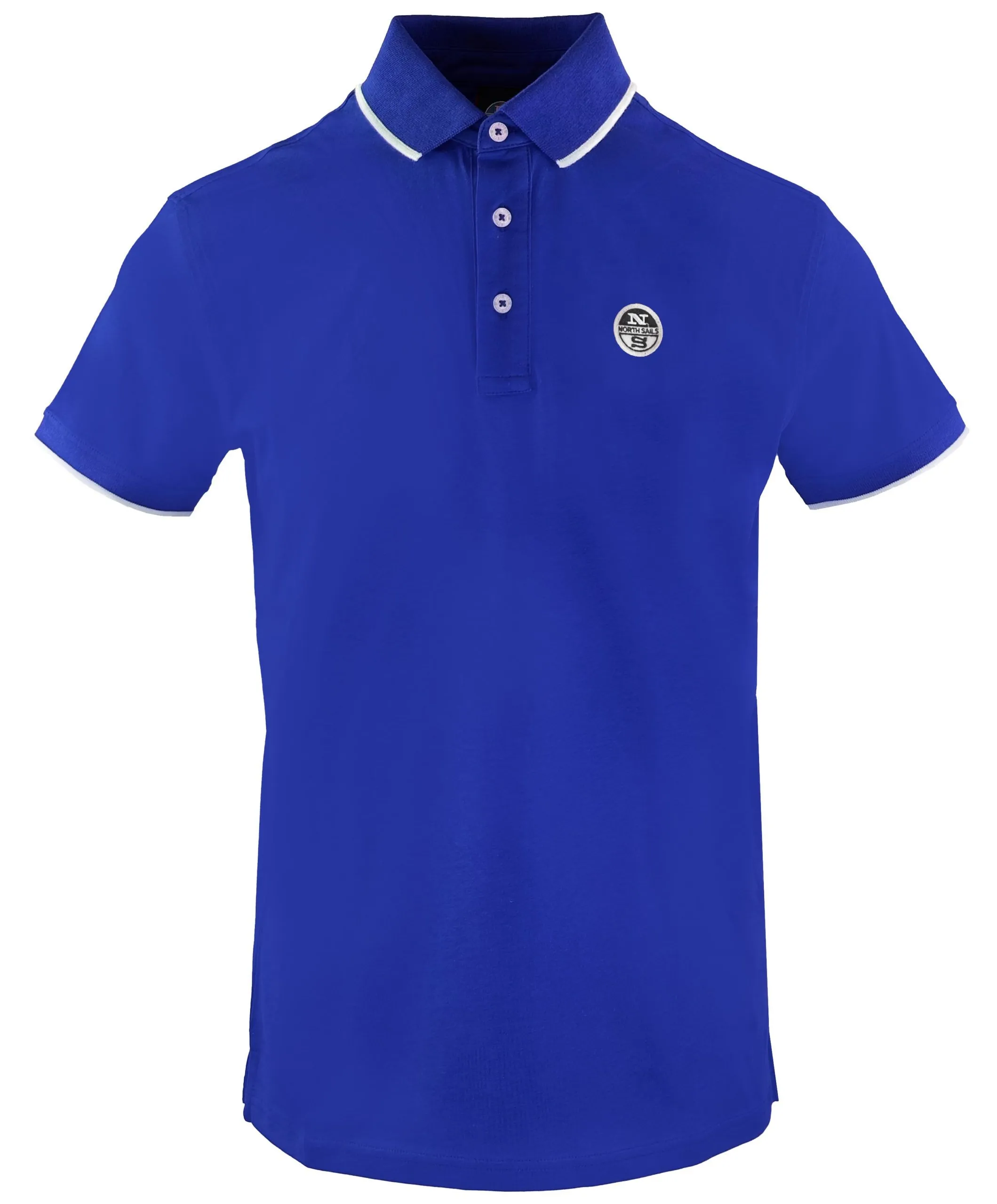 North Sails Men's Ocean Blue Casual Polo Shirt - Light Cotton Blend