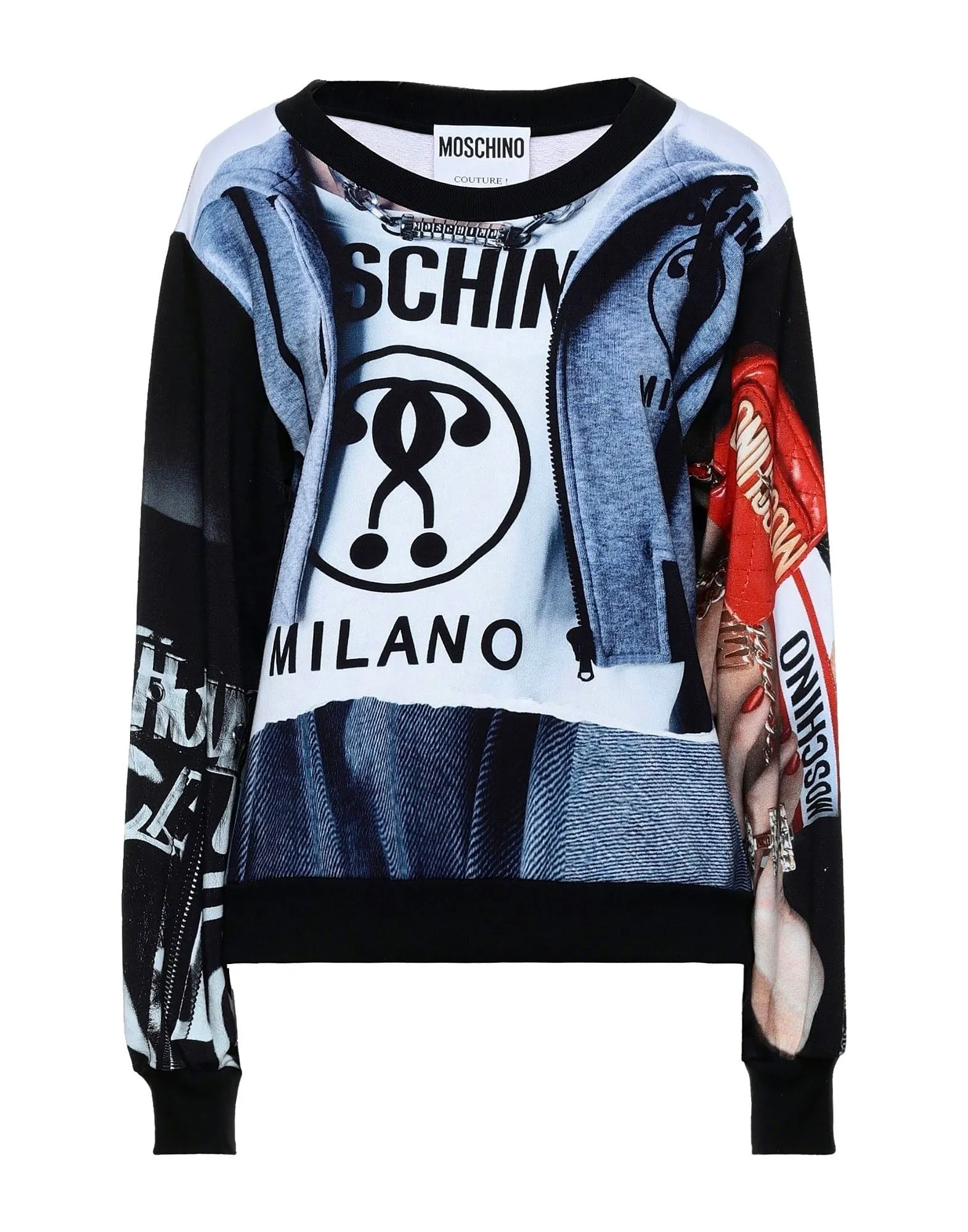 Moschino Couture Women's Chic Printed Cotton Crewneck Sweatshirt