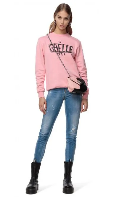 Gaelle Women's Chic High-Waisted Skinny Ripped Jeans