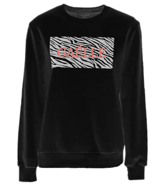 Gaelle Women's Chic Cotton Crewneck Sweatshirt with Logo
