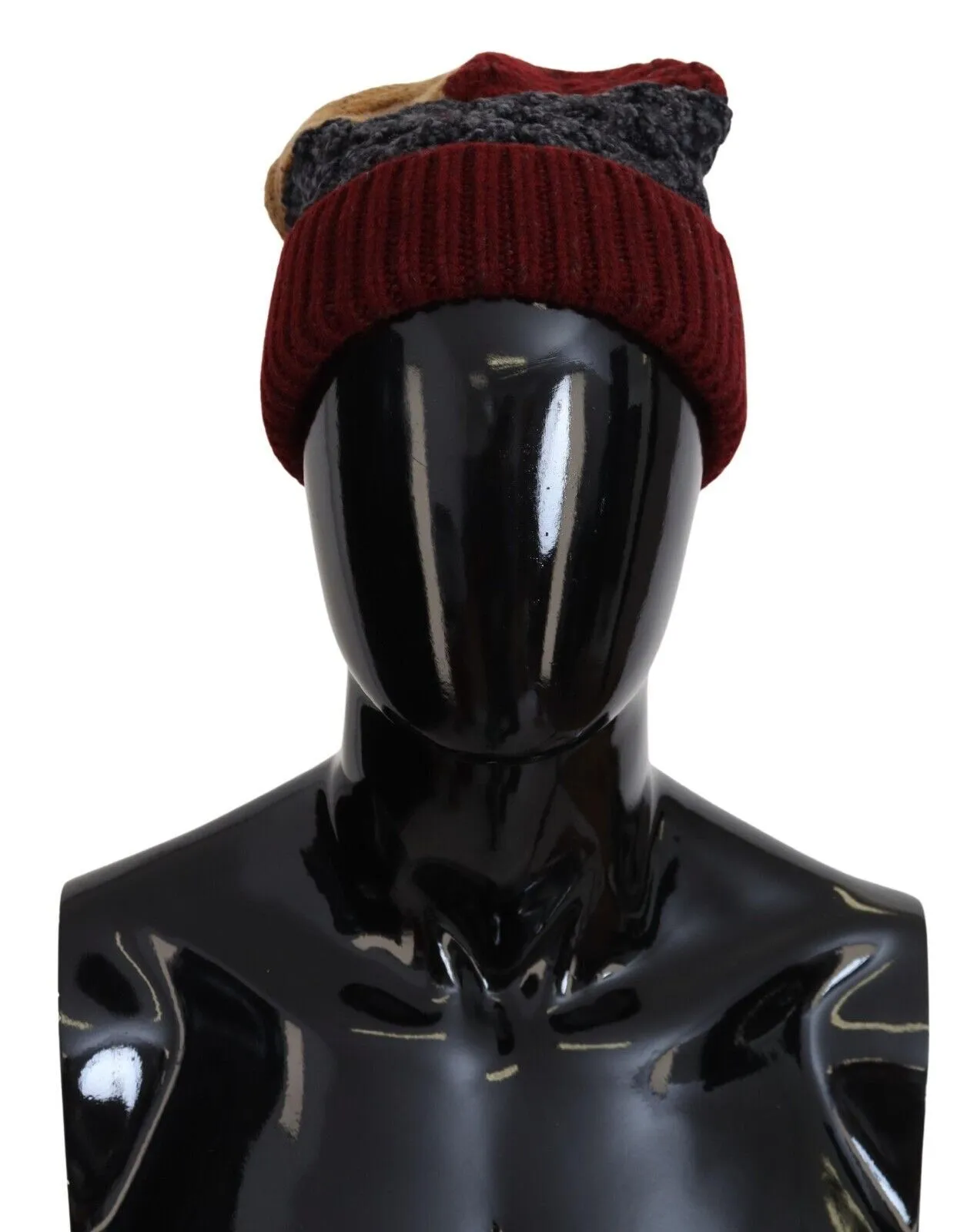 Dolce & Gabbana Men's Elegant Multicolor Virgin Wool Beanie