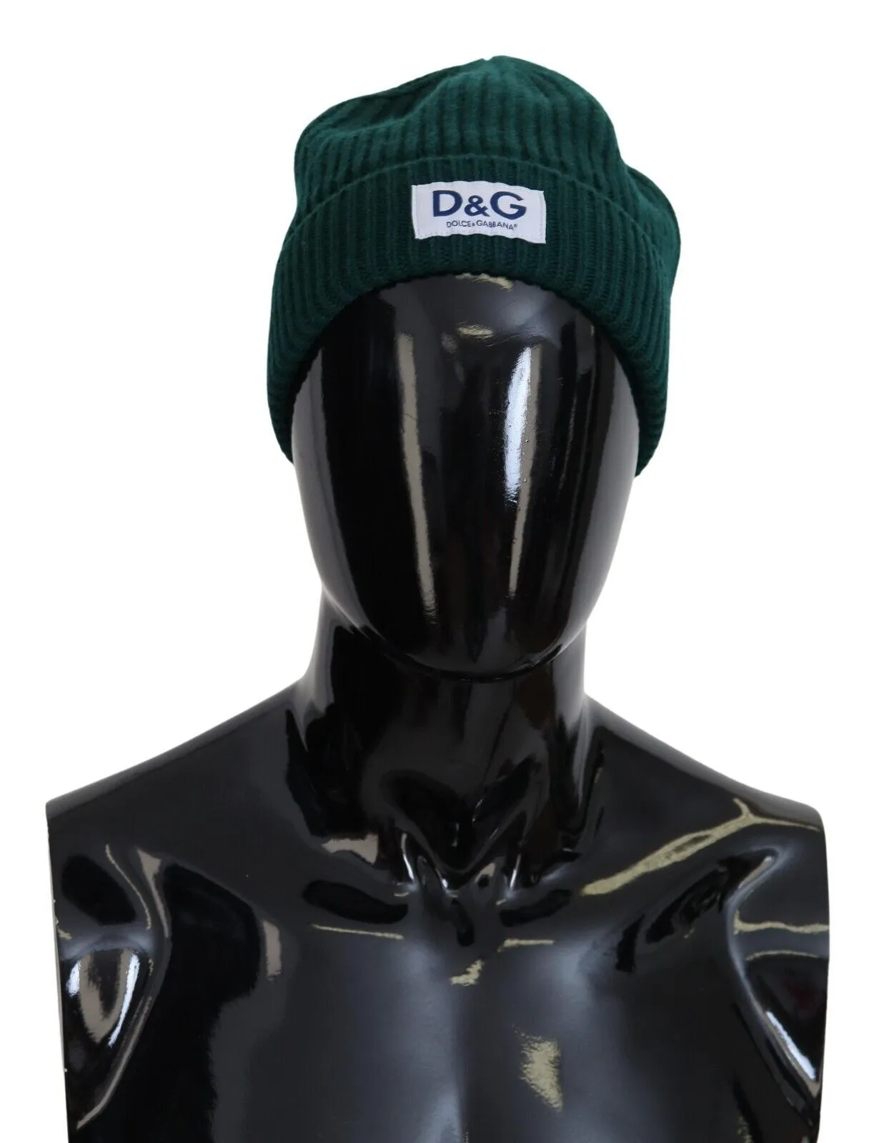 Dolce & Gabbana Men's Exquisite Virgin Wool Beanie in Luxe Green