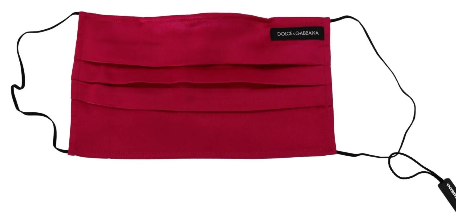 Dolce & Gabbana Women's Elegant Red Cotton Pleated Face Mask