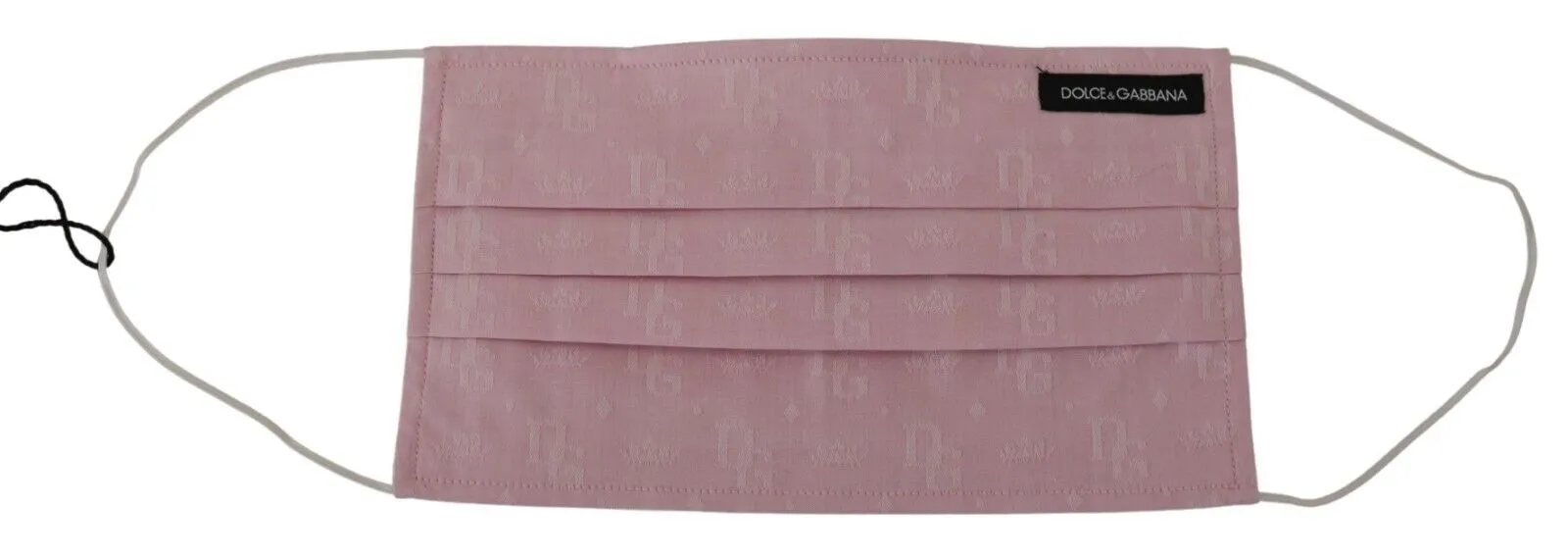 Dolce & Gabbana Women's Elegant Pink Pleated Cotton Face Mask