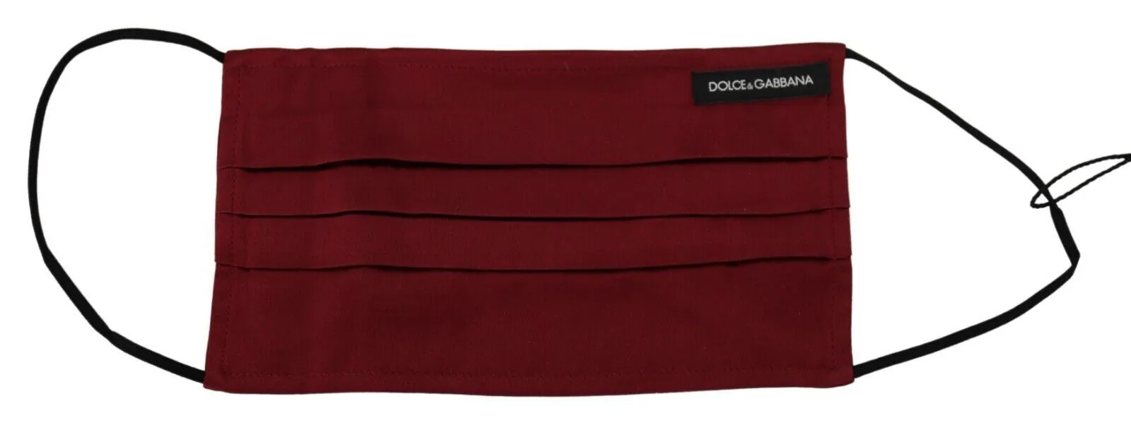 Dolce & Gabbana Women's Elegant Maroon Silk Pleated Face Mask