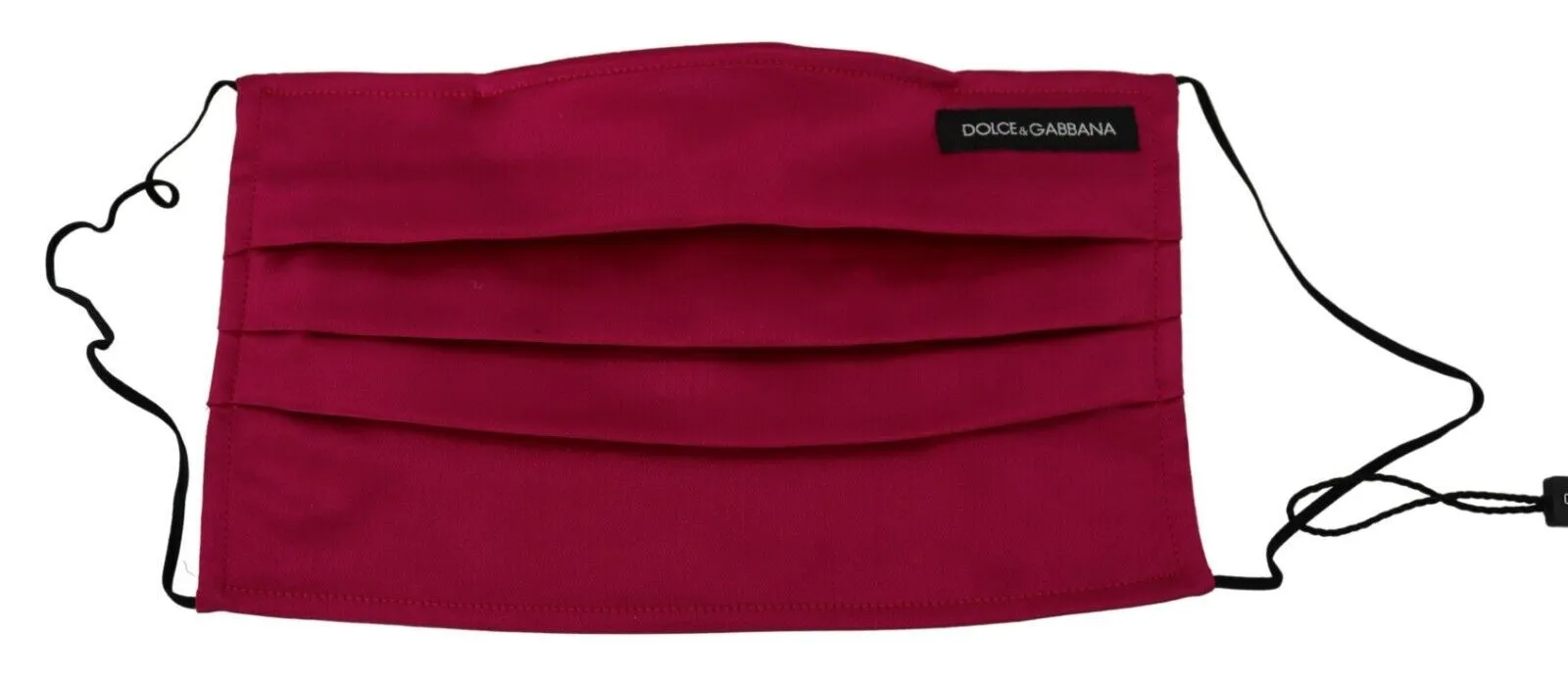 Dolce & Gabbana Women's Elegant Silk Pleated Maroon Face Mask