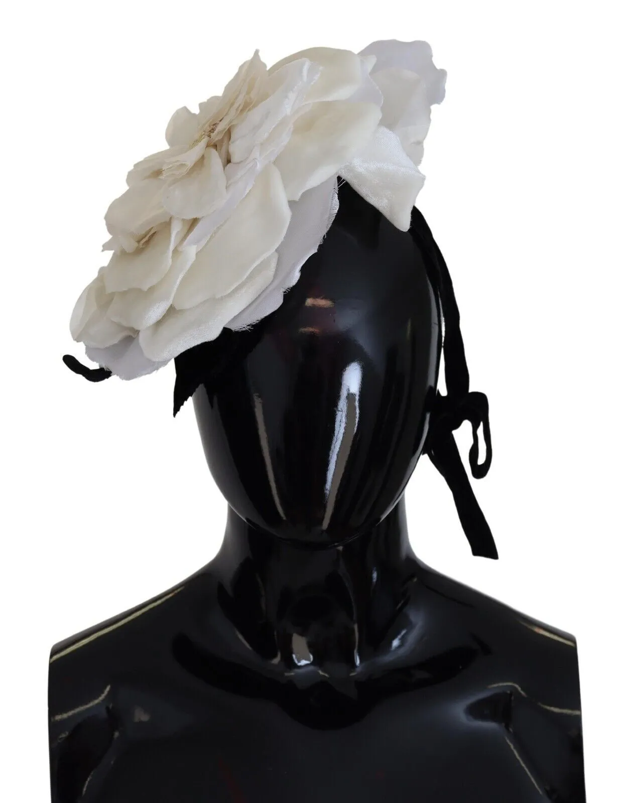 Dolce & Gabbana Women's Elegant White Silk Floral Hat