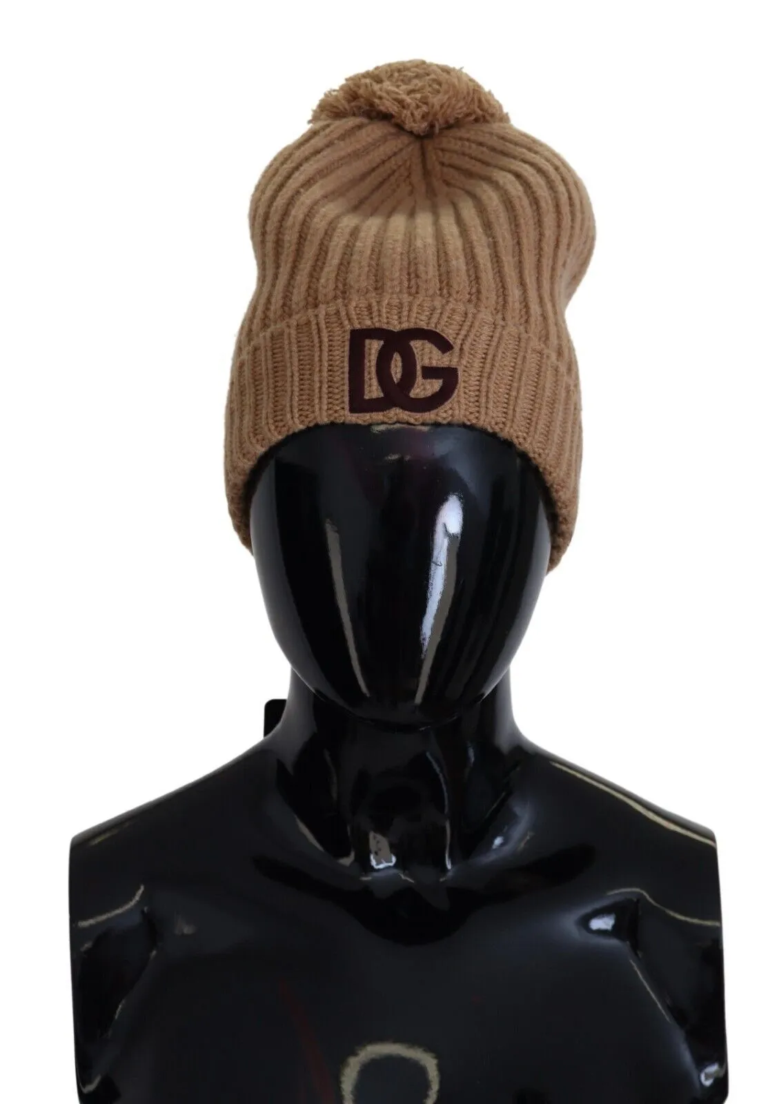 Dolce & Gabbana Women's Chic Brown Cashmere Beanie Hat