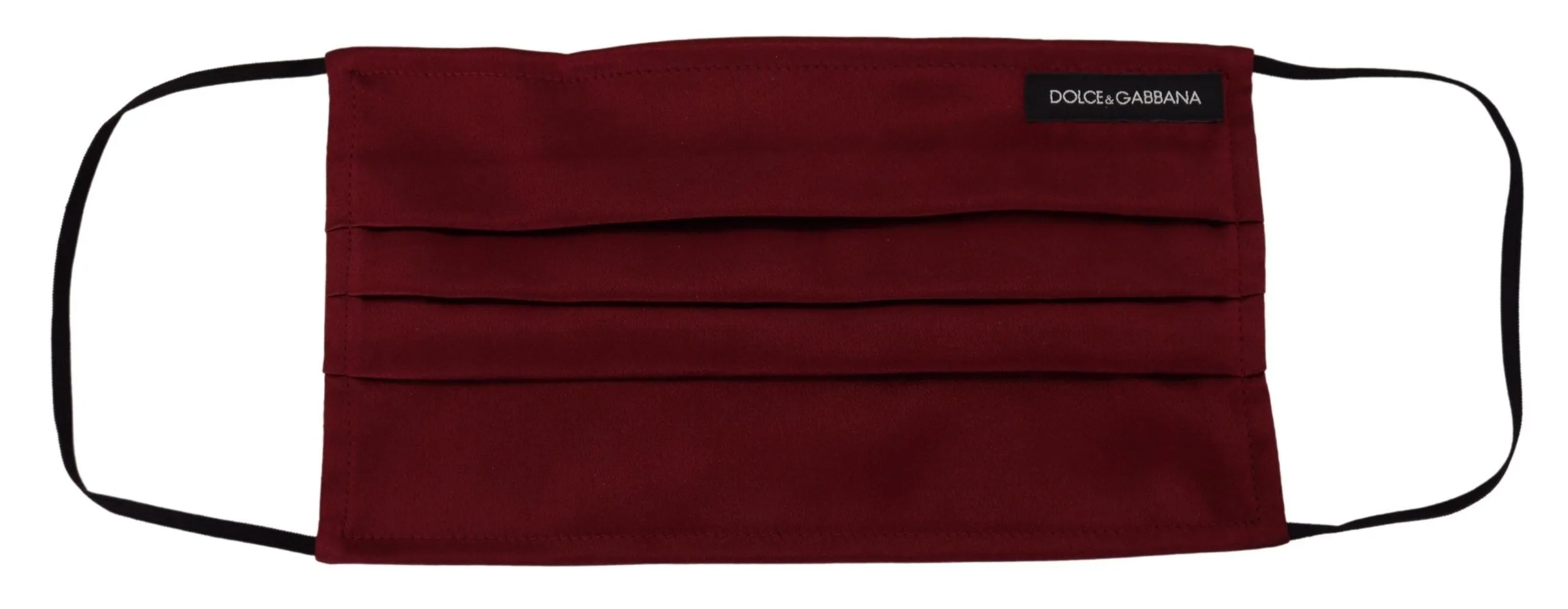 Dolce & Gabbana Women's Elegant Silk Pleated Maroon Face Mask