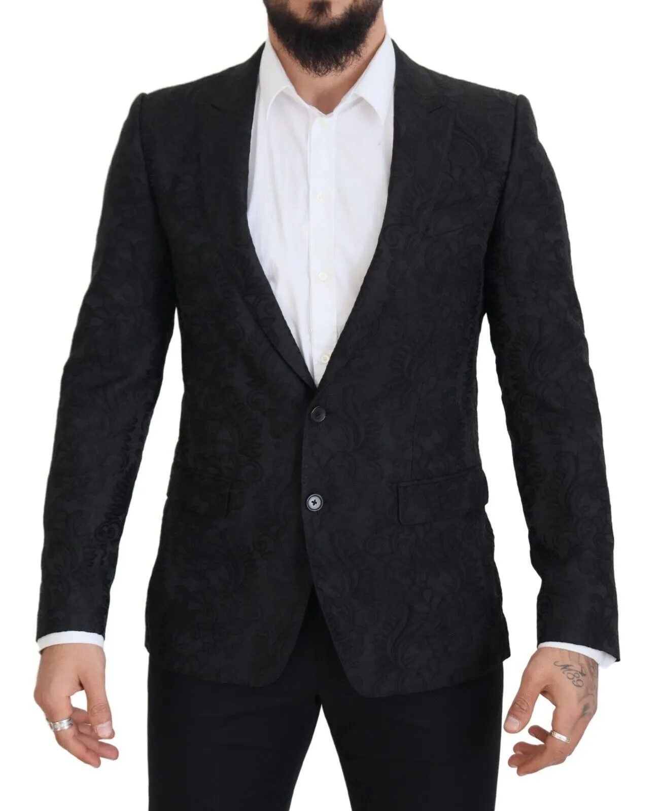 Dolce & Gabbana Men's Elegant Slim Fit Peak Lapel Blazer