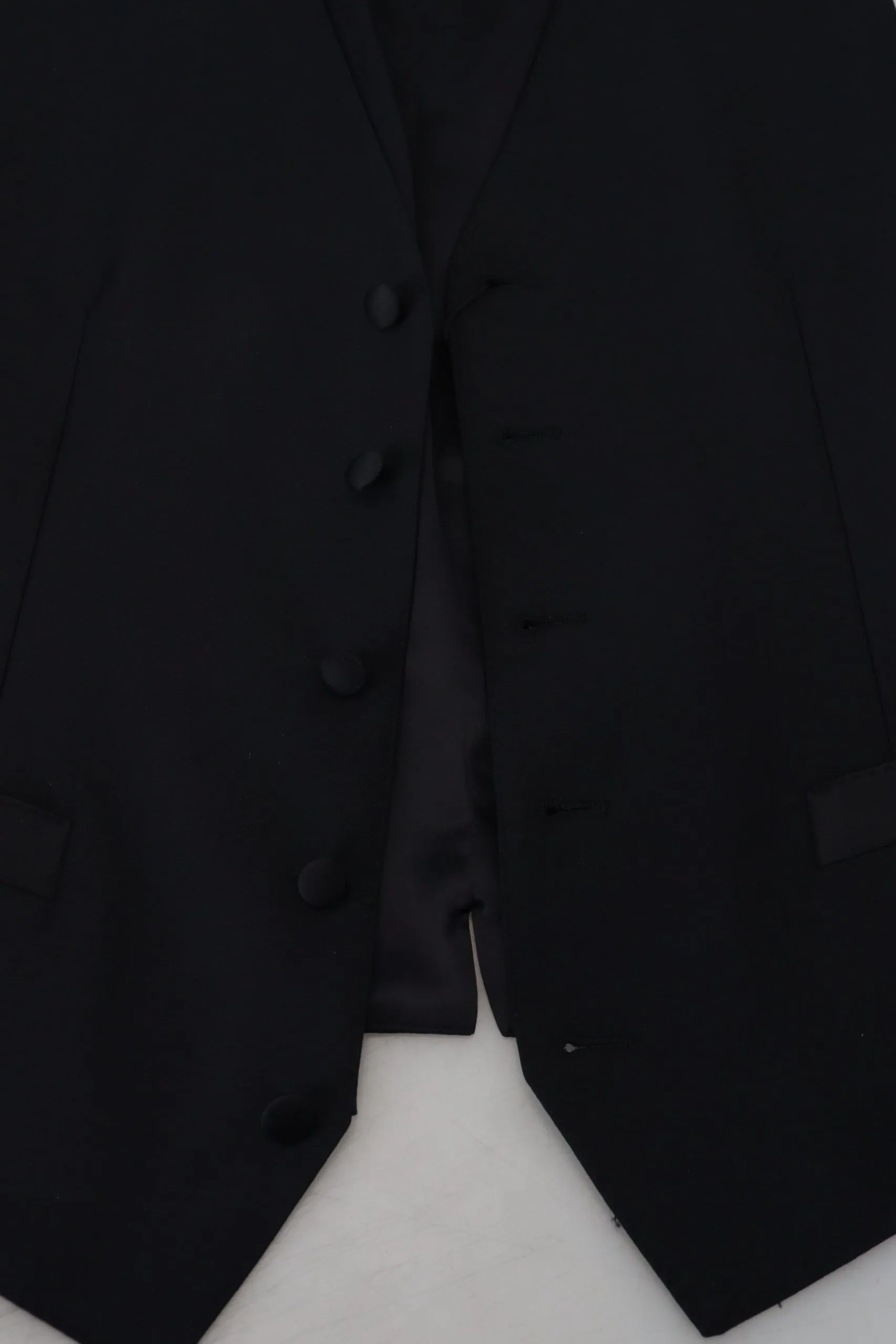 Dolce & Gabbana Men's Elegant Black Single-Breasted Dress Vest