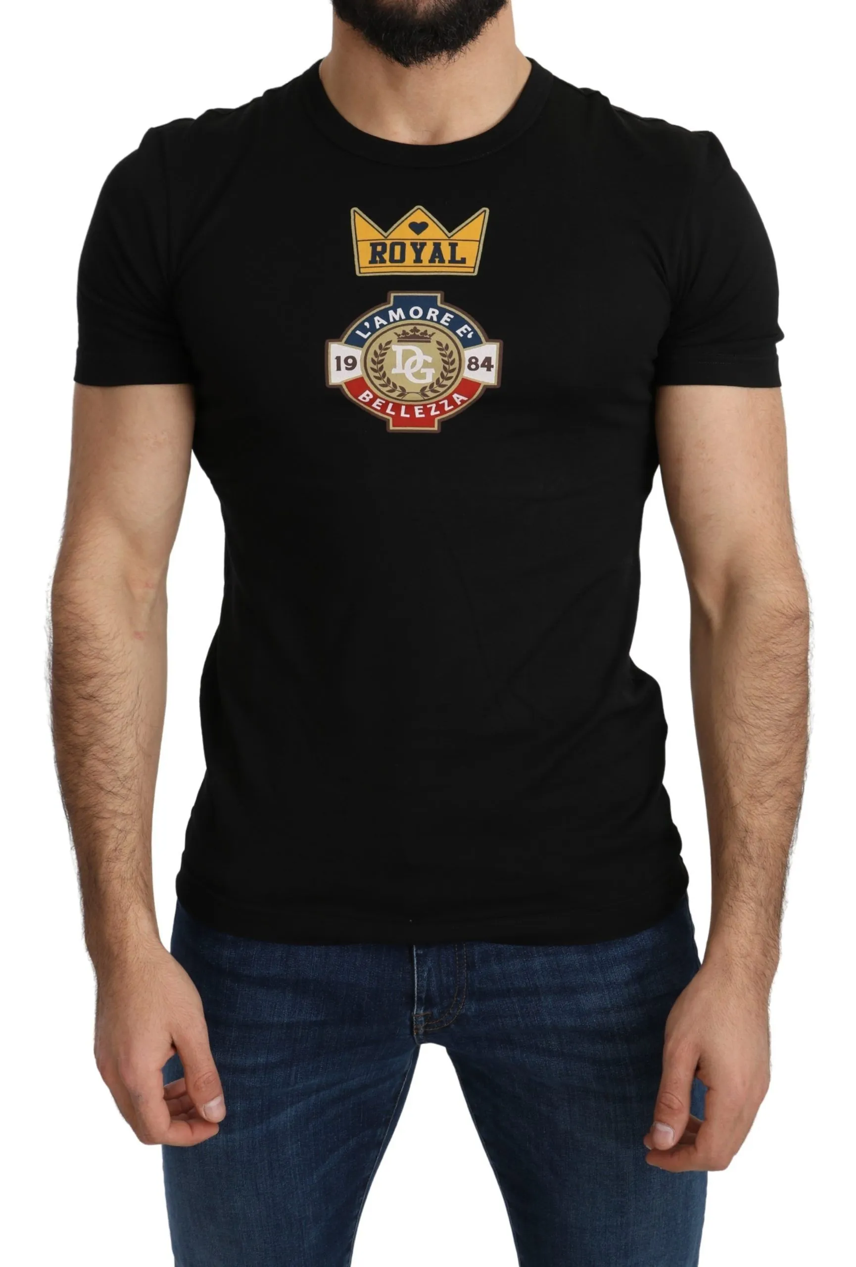 Dolce & Gabbana Men's Elegant Short Sleeve Crew Neck Tee