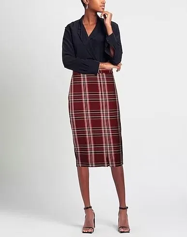 Liu Jo Women's Chic Plaid Belted Midi Sheath Skirt