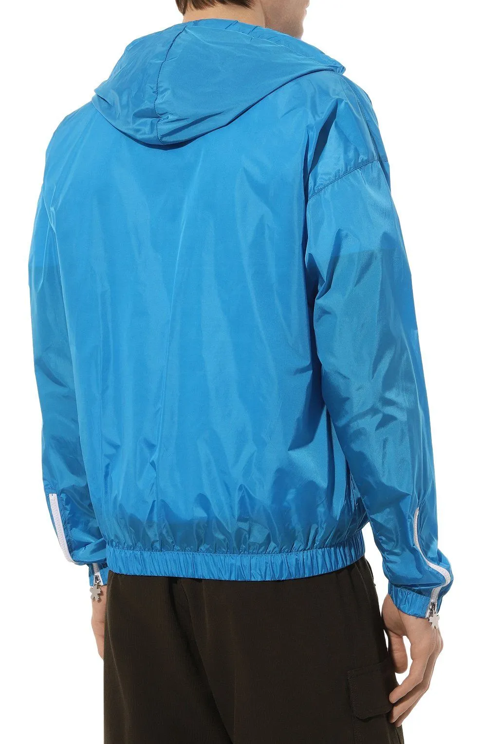 Comme Des Fuckdown Men's Elite Light Blue Nylon Rain Jacket