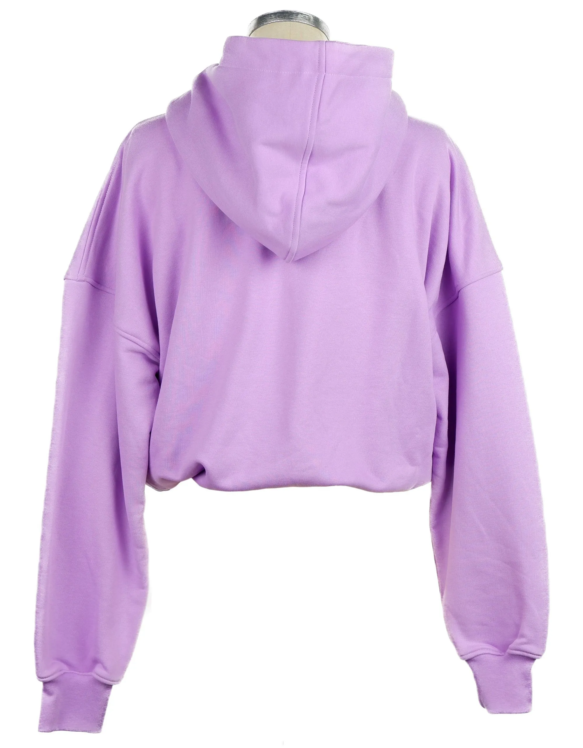 Comme Des Fuckdown Women's Chic Purple Hooded Sweatshirt with Logo Print