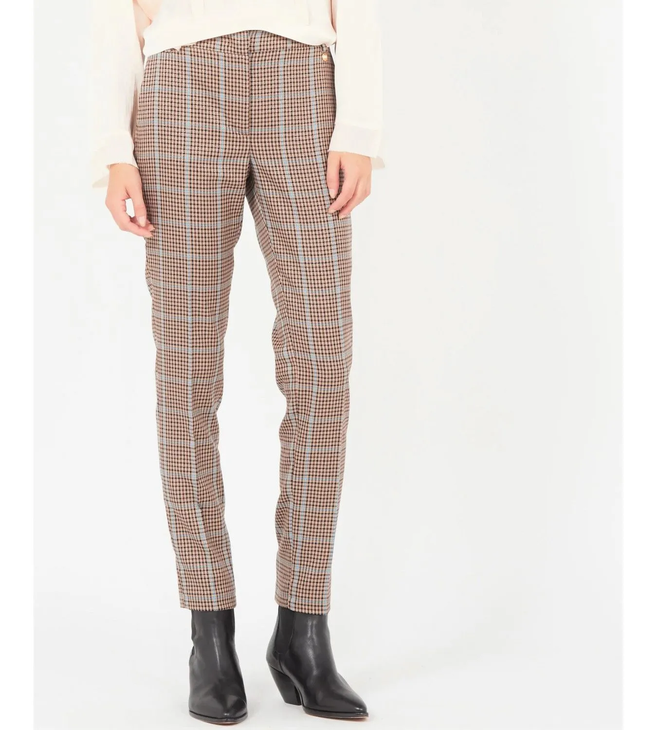 Liu Jo Women's Chic Cigarette Cut Lurex-Detail Trousers