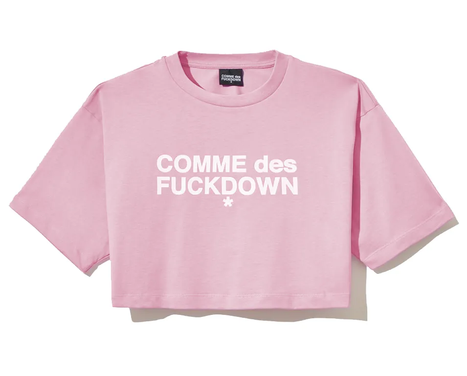 Comme Des Fuckdown Women's Pink Short Sleeve Logo Tee