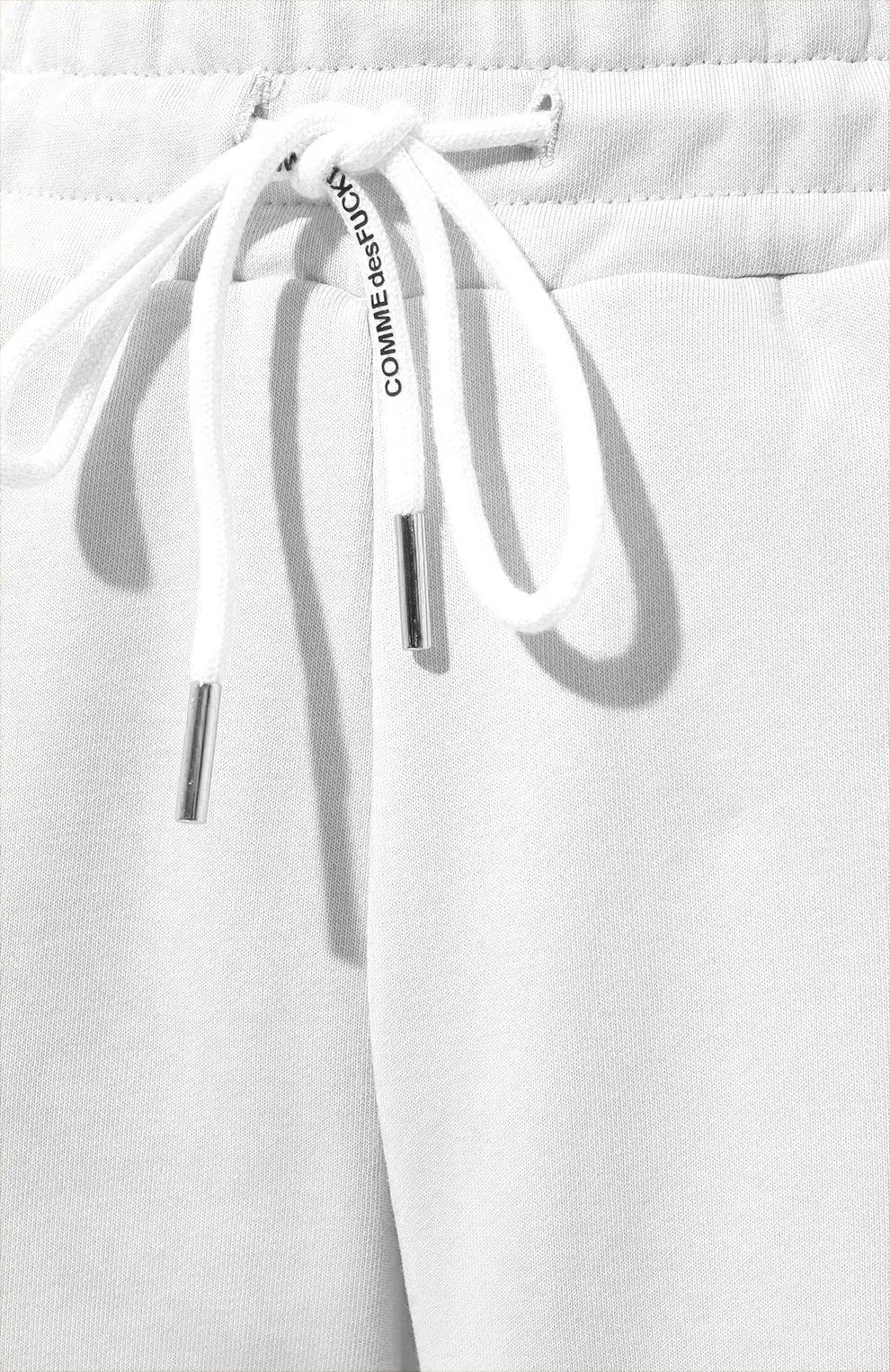 Comme Des Fuckdown Women's Chic White Logo Print Stretch Sweatpants