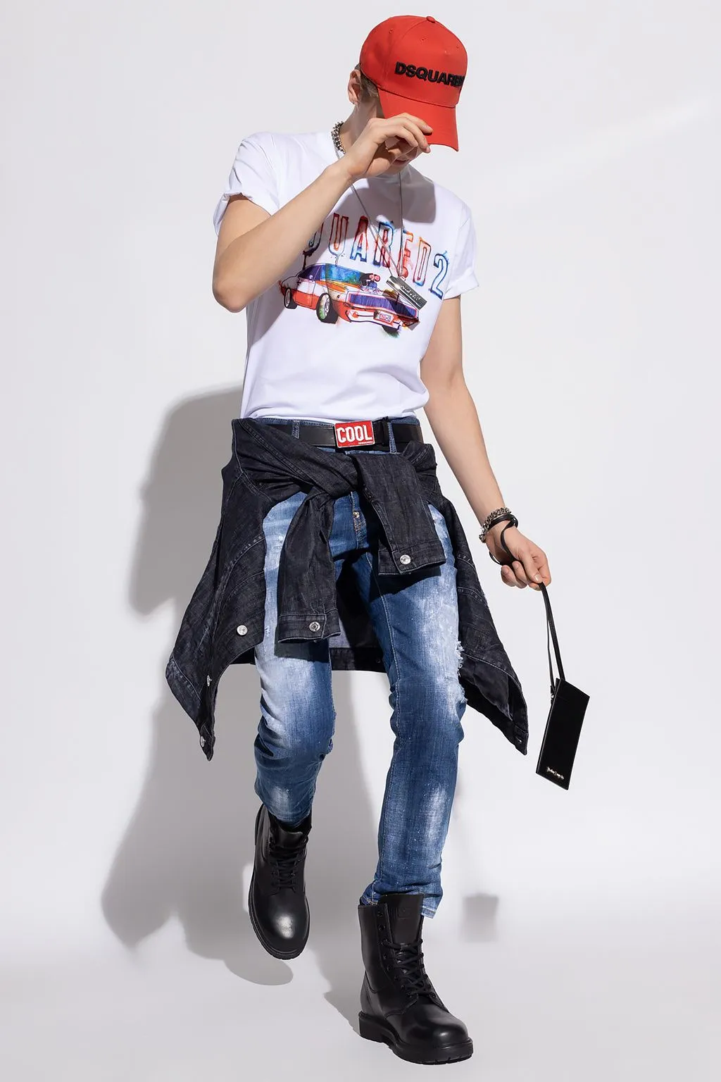 Dsquared² Men's Skater Distressed Jeans with Paint Splatter