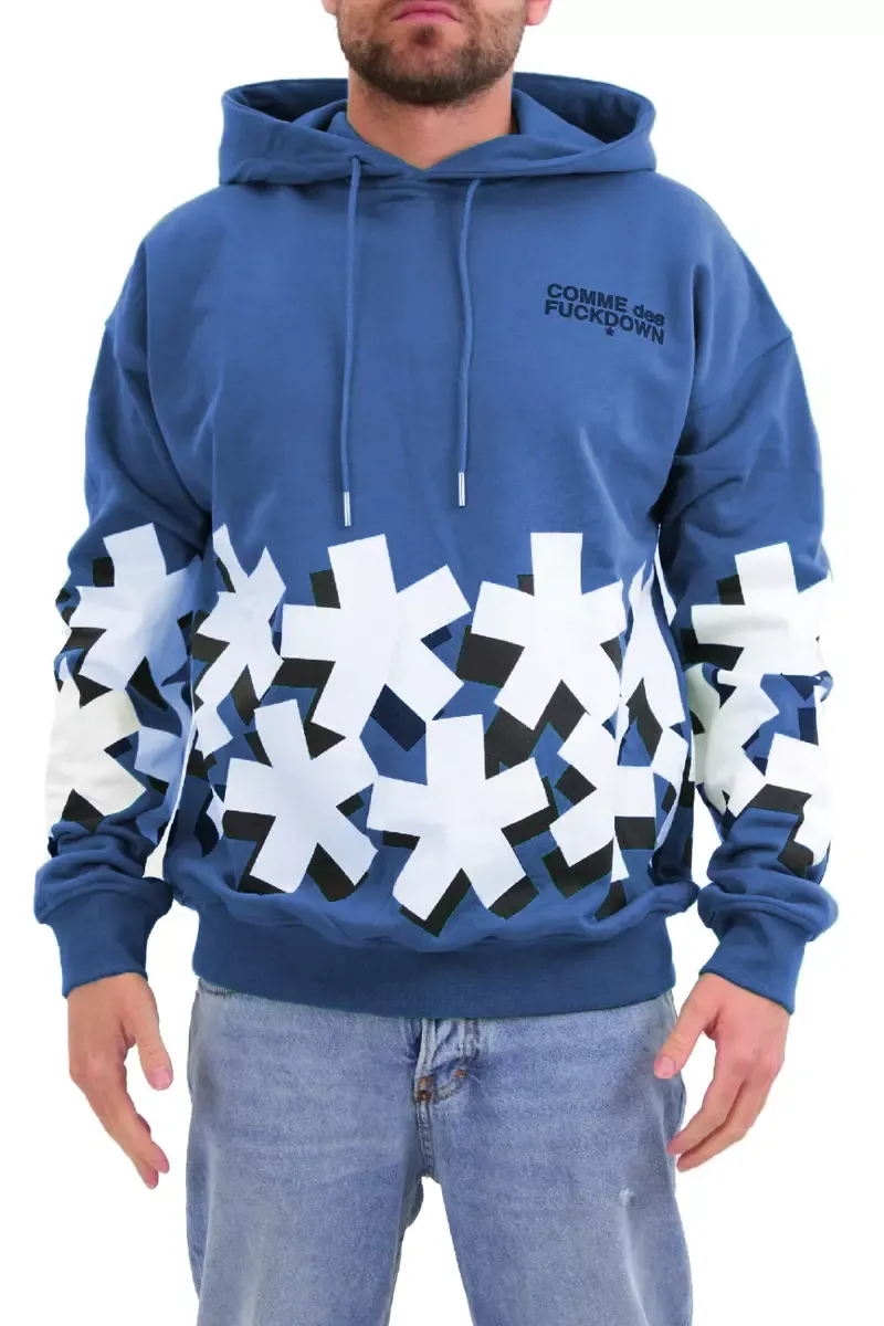 Comme Des Fuckdown Men's Urban Chic Cotton Hooded Sweatshirt - Drawstring & Prints