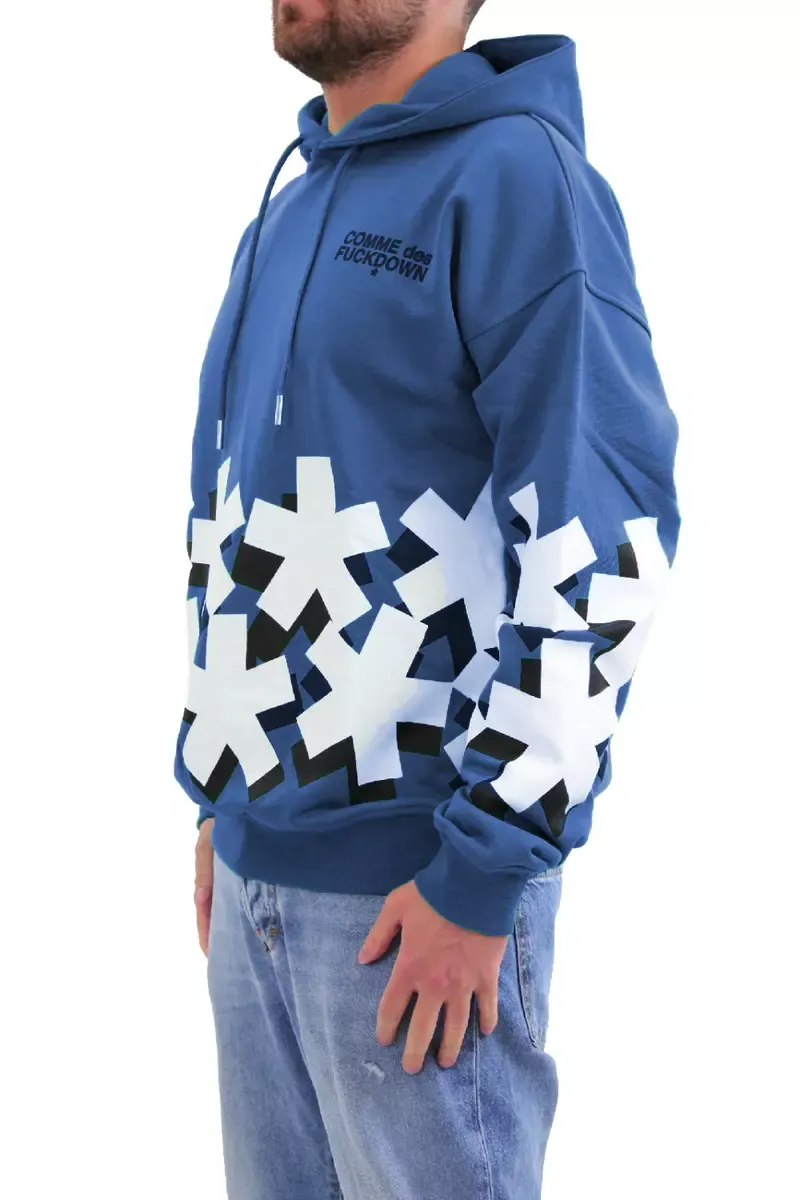 Comme Des Fuckdown Men's Urban Chic Cotton Hooded Sweatshirt - Drawstring & Prints